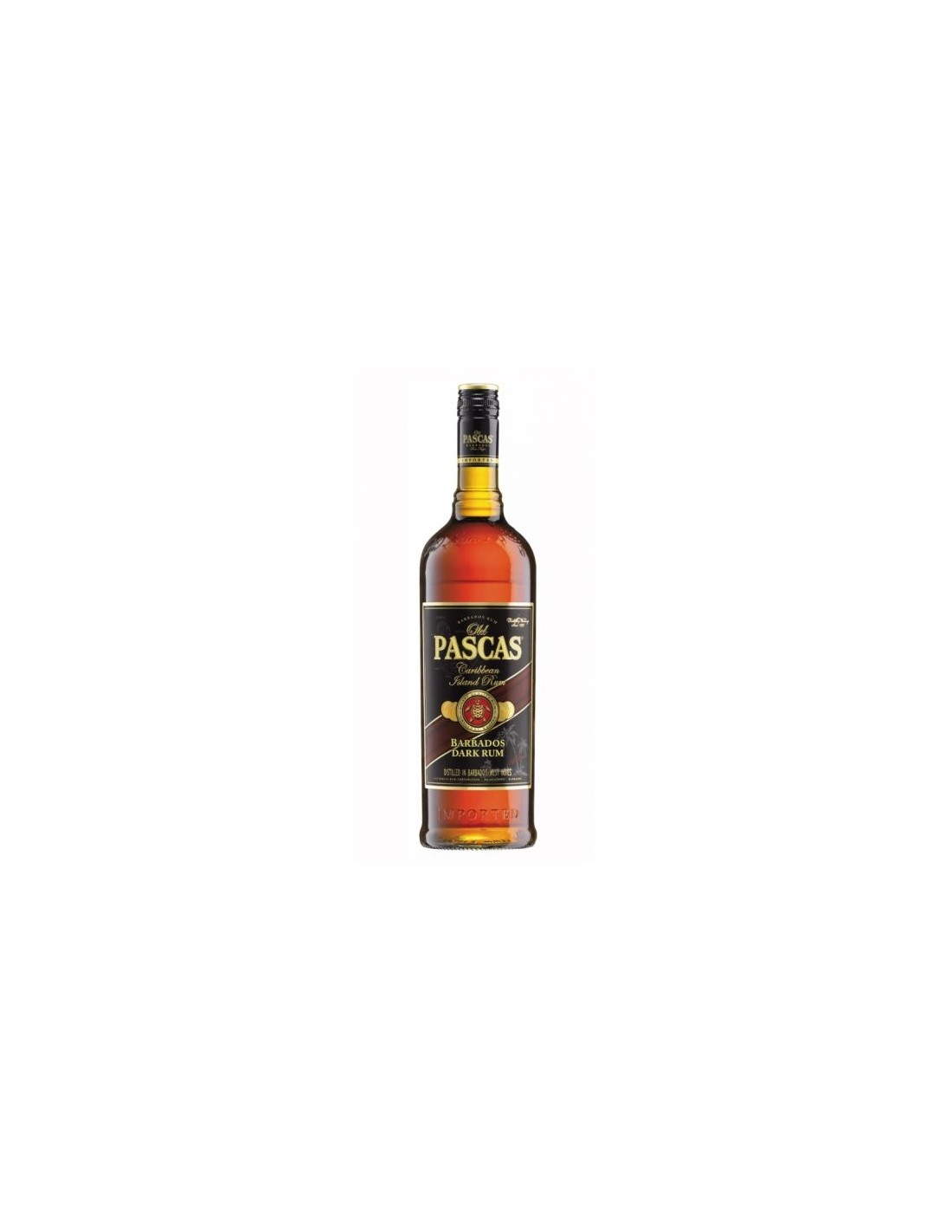 Rom negru Old Pascas Dark, 37.5% alc., 0.7L, Barbados alcooldiscount.ro