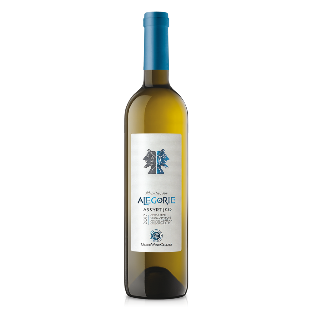 Vin alb sec Allegorie Assyrtiko White, 0.75L, 12.5% alc., Grecia