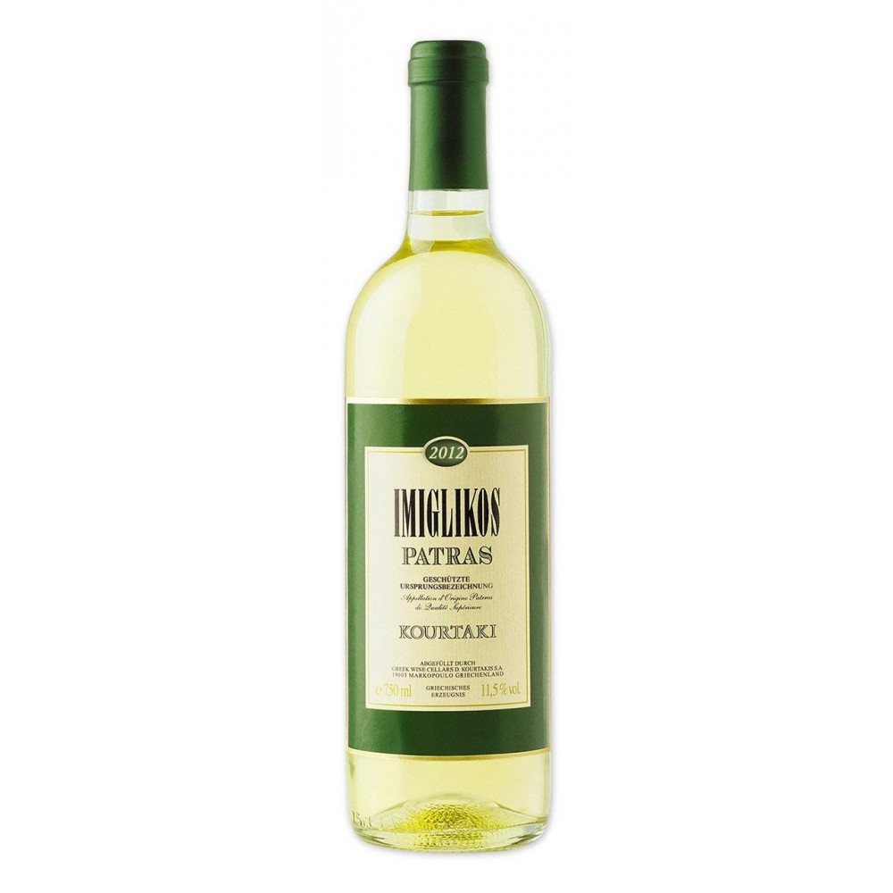 Vin alb sec, Rhoditis, Imiglikos Patras Peloponnesos, 0.75L, 12% alc., Grecia 0.75L