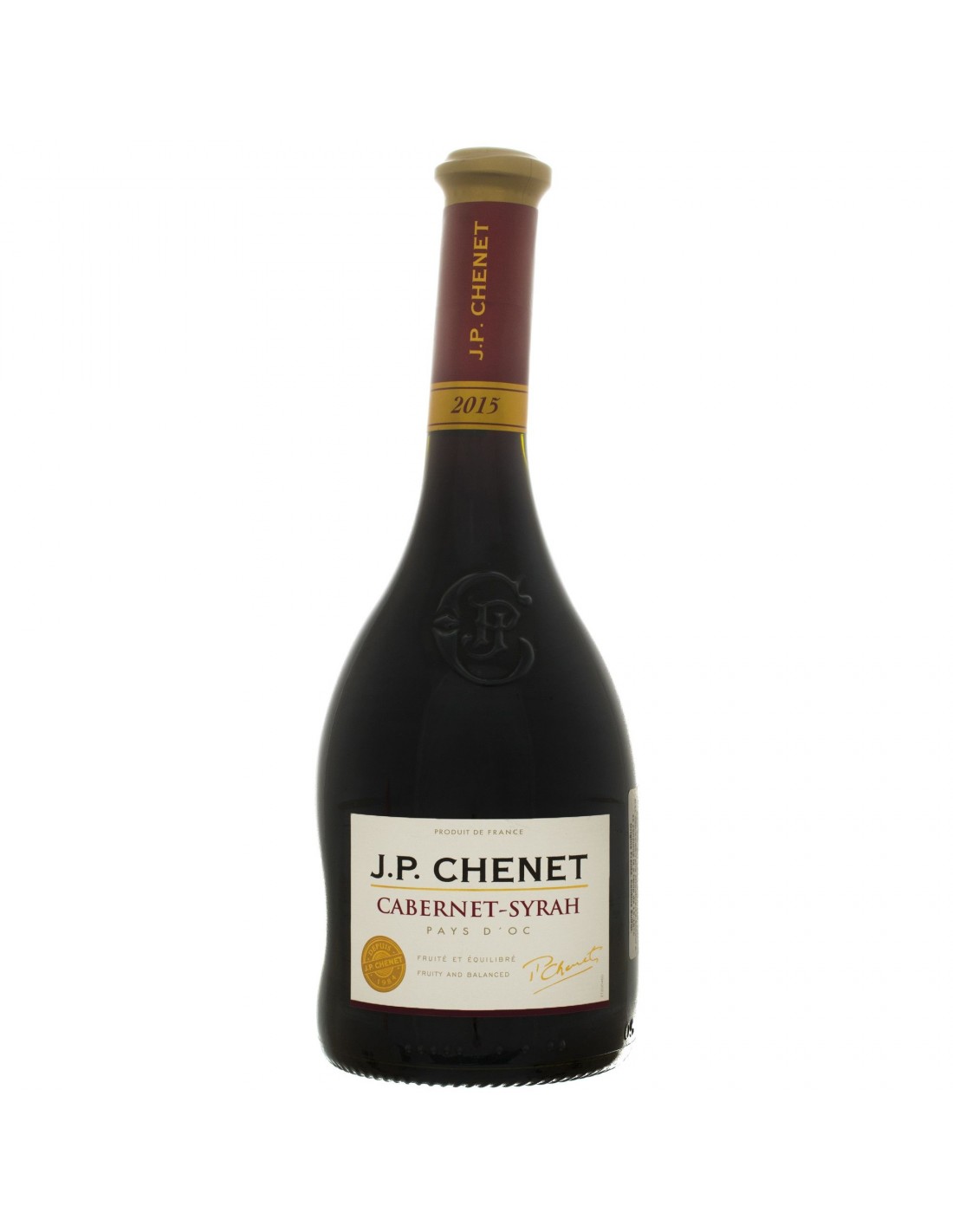 Vin rosu sec, Cabernet – Syrah, JP Chenet Pays d’Oc, 0.75L, 12.5% alc., Franta alcooldiscount.ro