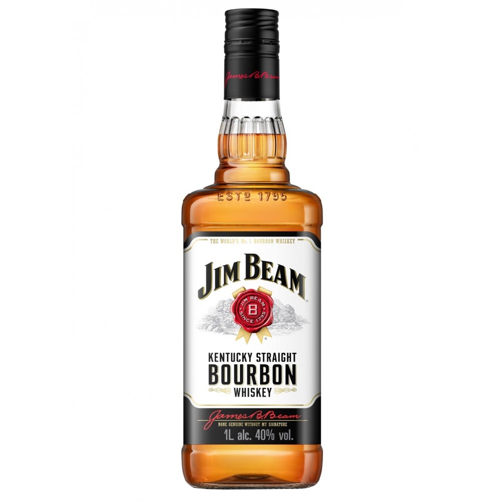 Whisky Bourbon Jim Beam White Label, 1L, 40% alc., SUA 1L