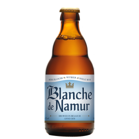 White beer unfiltered Blanche De Namur, 4.5% alc., 0.33L, Belgium