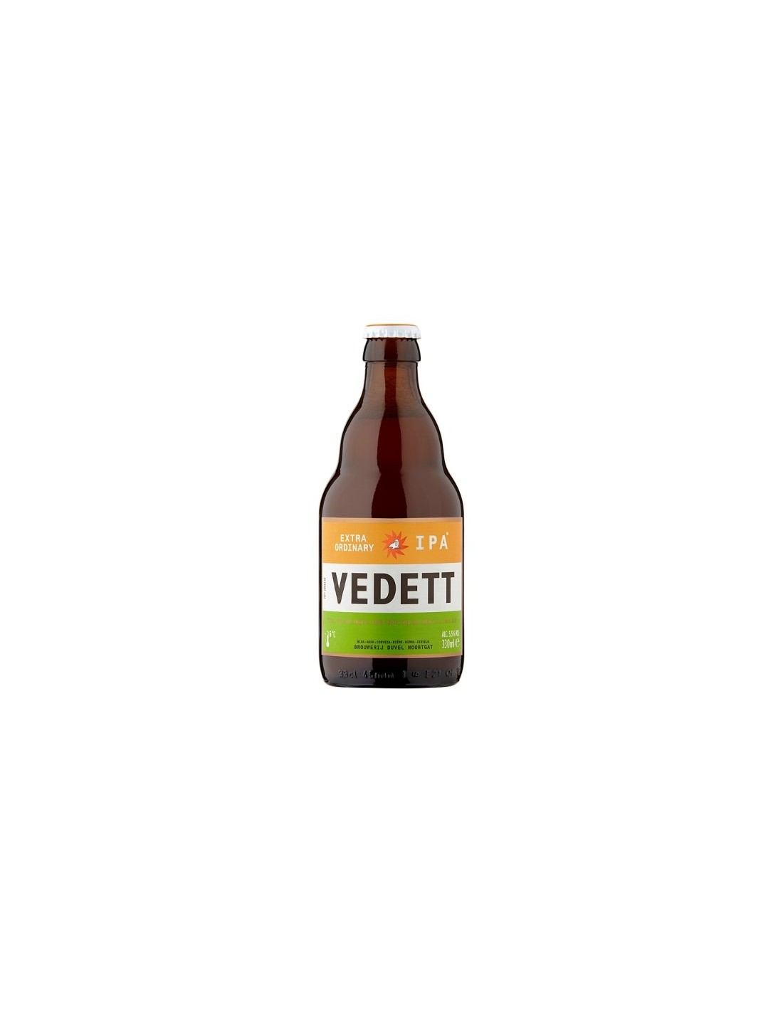 Bere amber, nefiltrata Vedett, 5.5% alc., 0.33L, Belgia alcooldiscount.ro