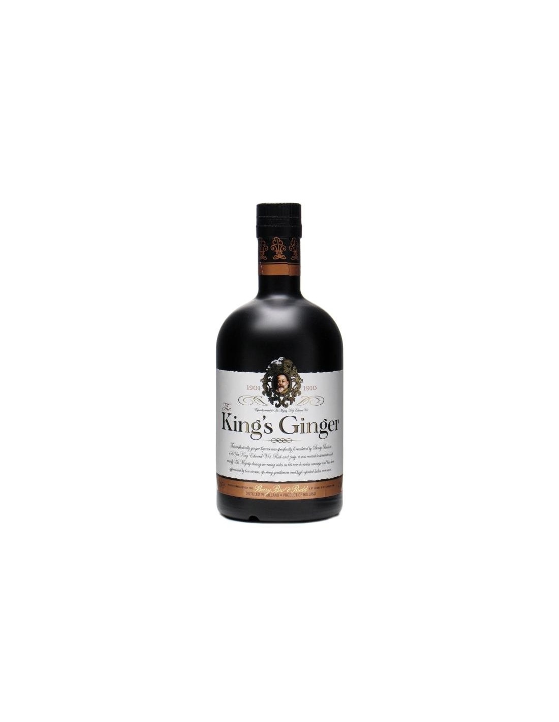 Lichior King’s Ginger 41% alc., 0.5L alcooldiscount.ro