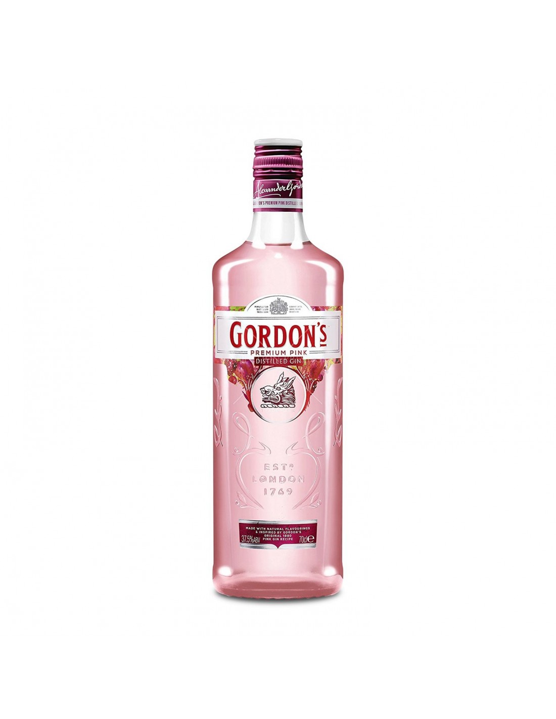 Gin Gordon’s Pink Dry, 37.5% alc., 0.7L, Anglia alcooldiscount.ro