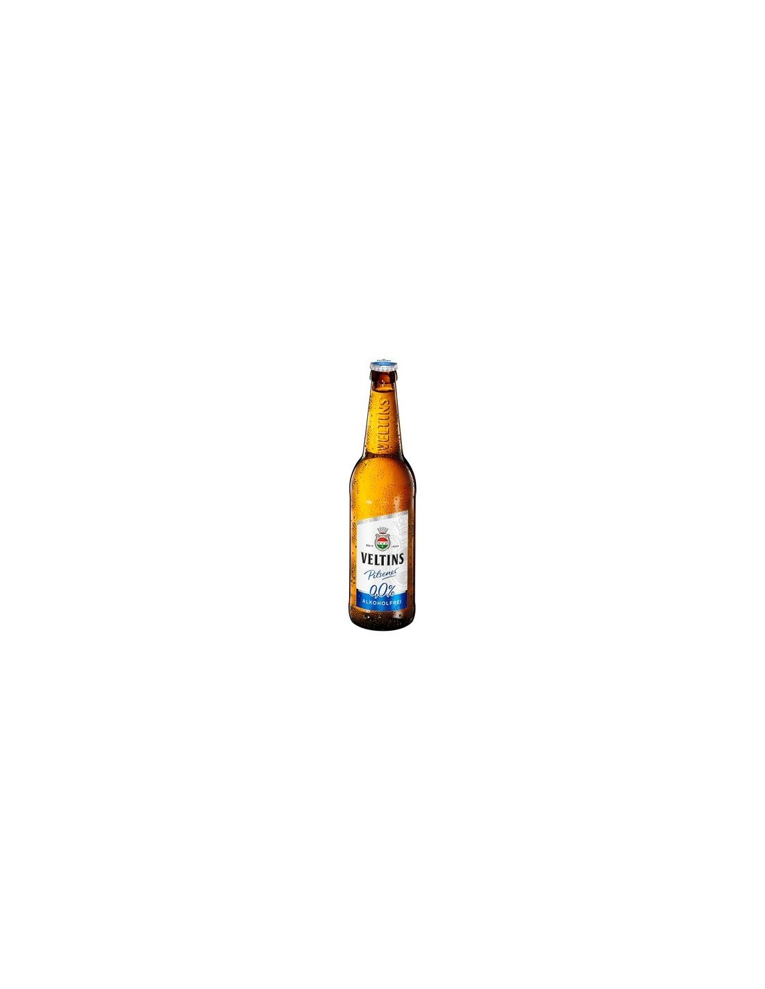 Bere blonda fara alcool, filtrata Veltins, 0% alc., 0.33L, Germania