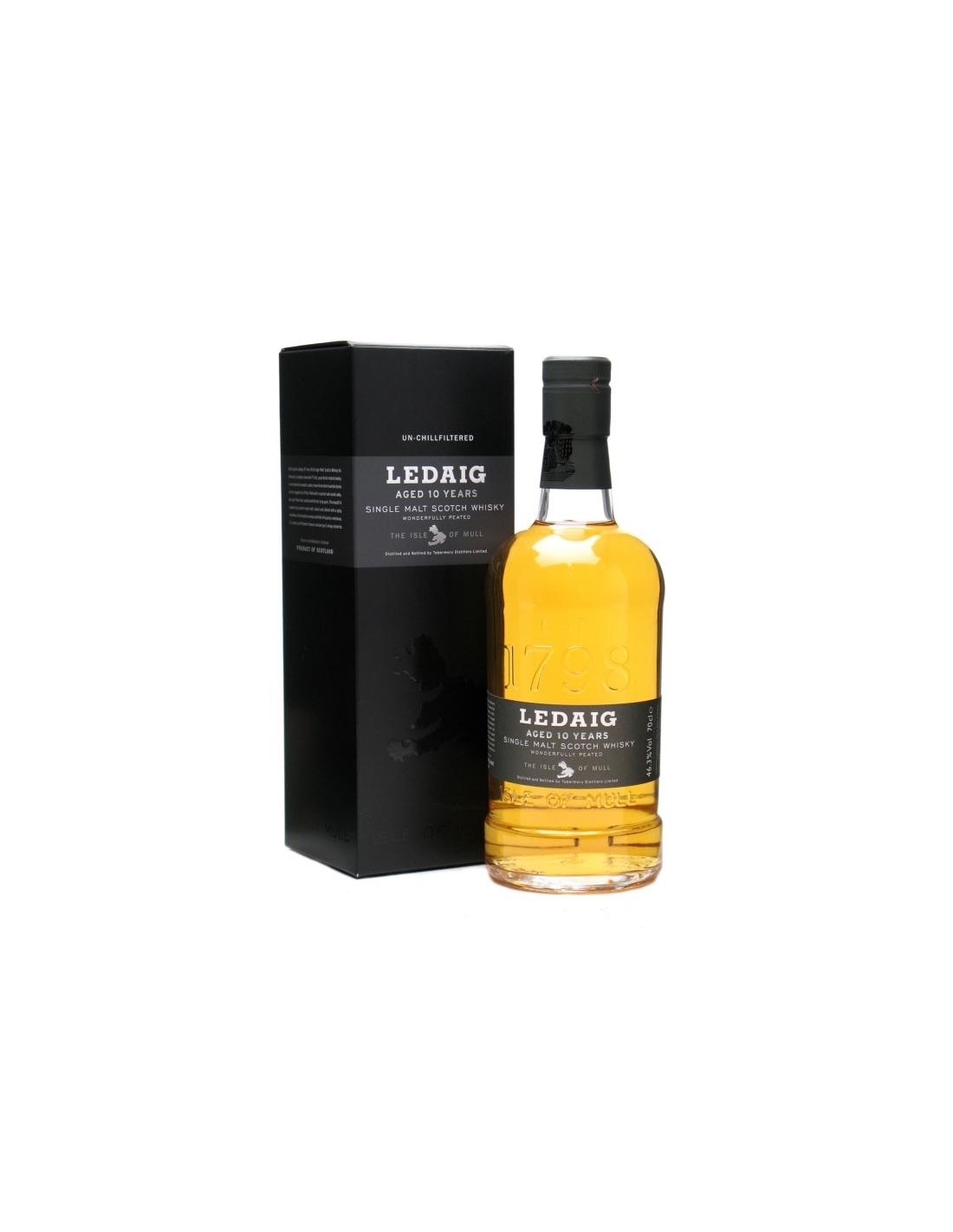 Whisky Ledaig, 10 ani, 46.3% alc., 0.7L, Scotia