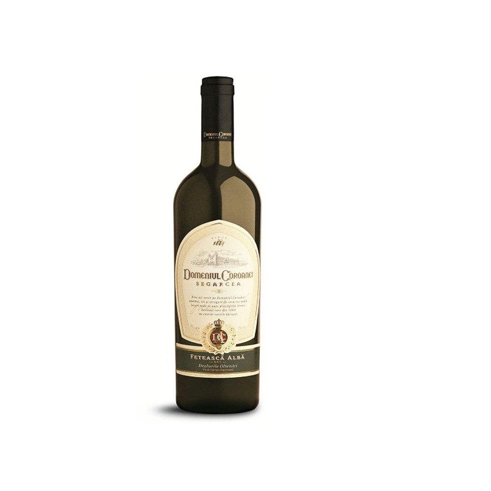 Vin alb sec, Feteasca Alba, Domeniul Coroanei Segarcea, 0.75L, 12% alc., Romania