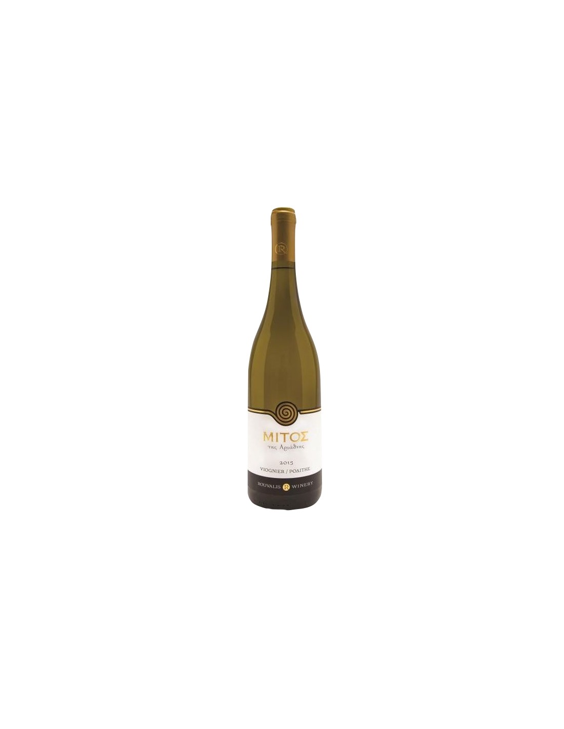 Vin alb sec Mitos Rod Viognier, 0.75L, 12.5% alc., Grecia alcooldiscount.ro