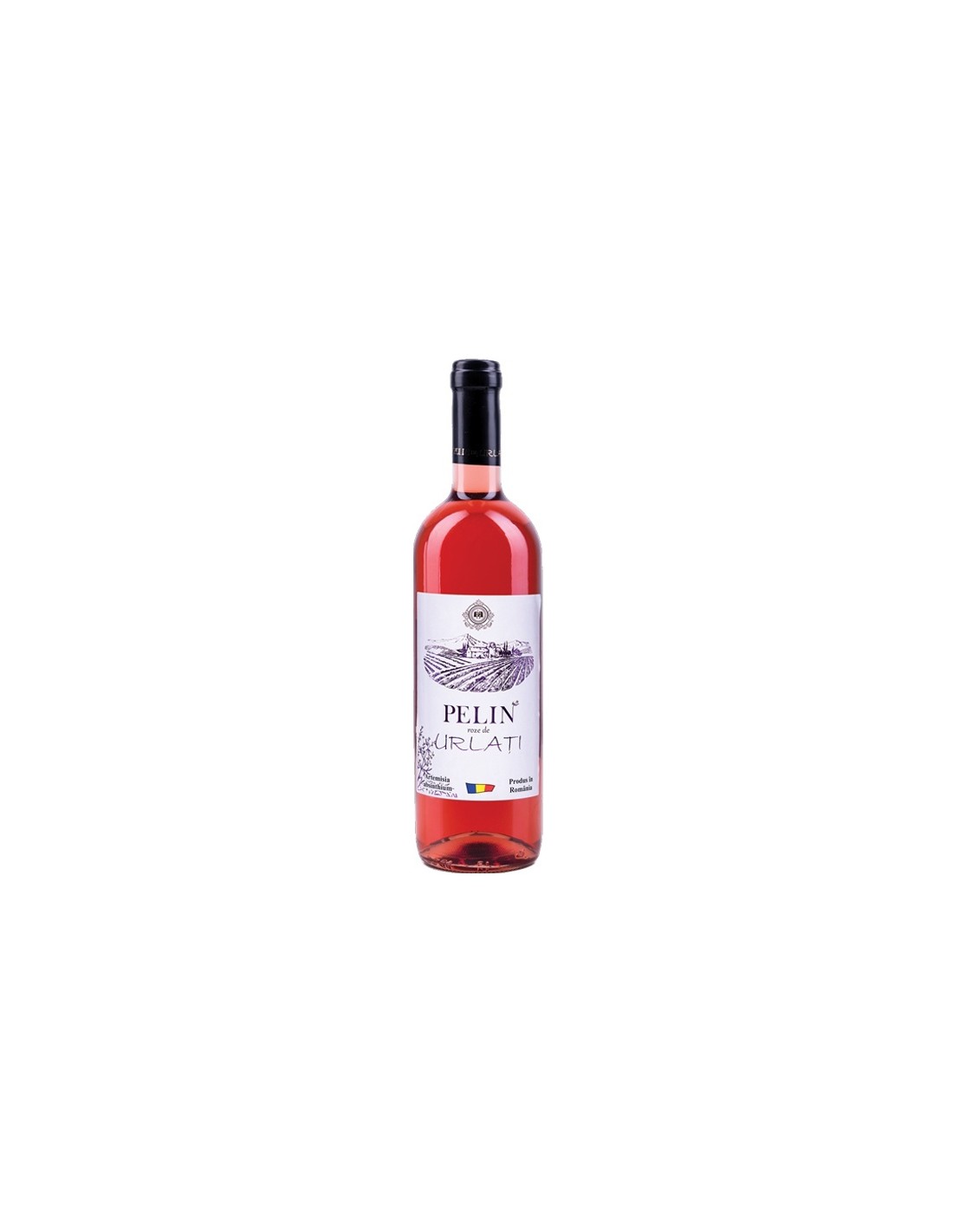 Vin roze demisec, Pelin de Urlati, 13% alc., 0.75L, Romania