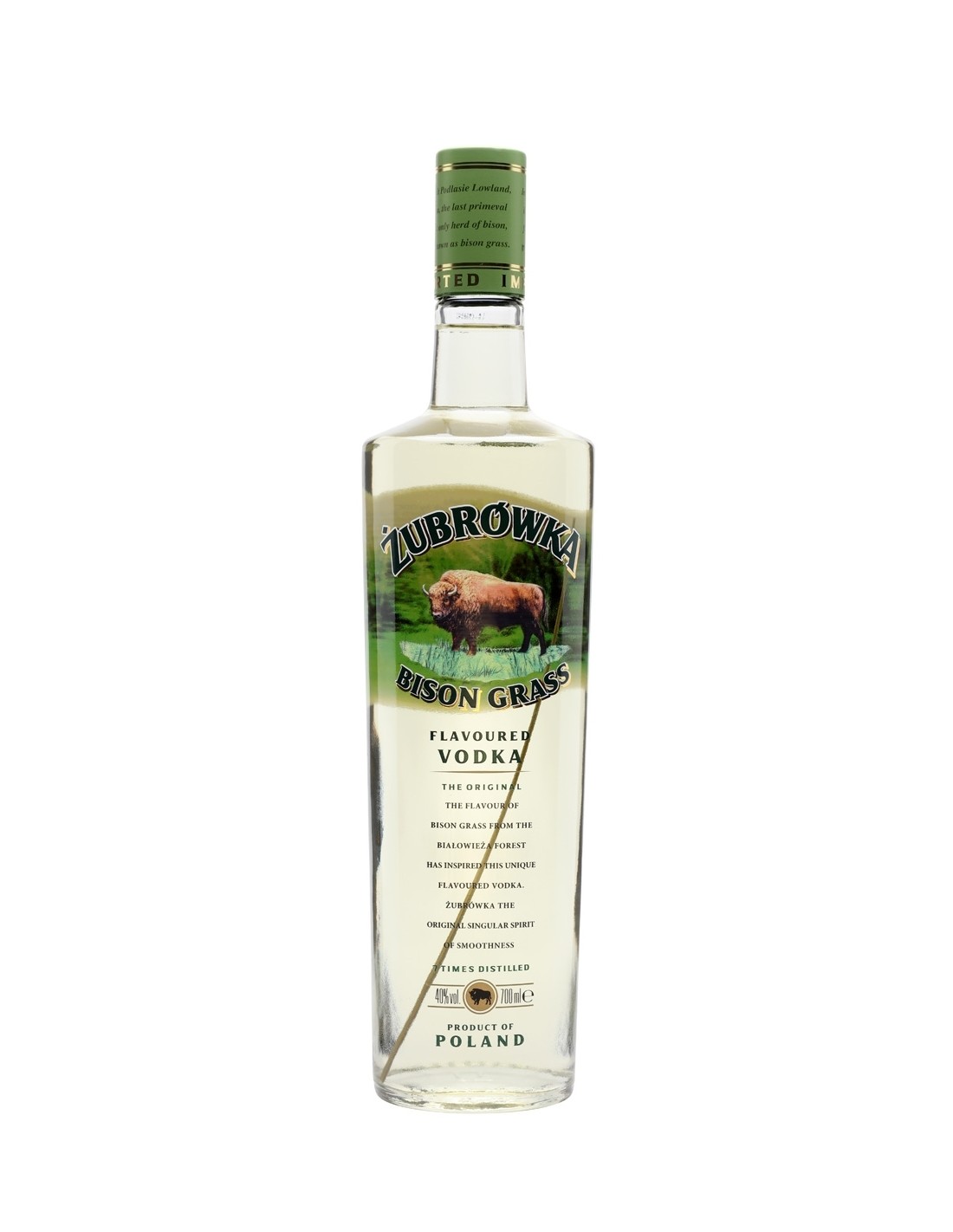 Vodca Zubrowka Bison Grass 0.7L, 40% alc., Polonia alcooldiscount.ro