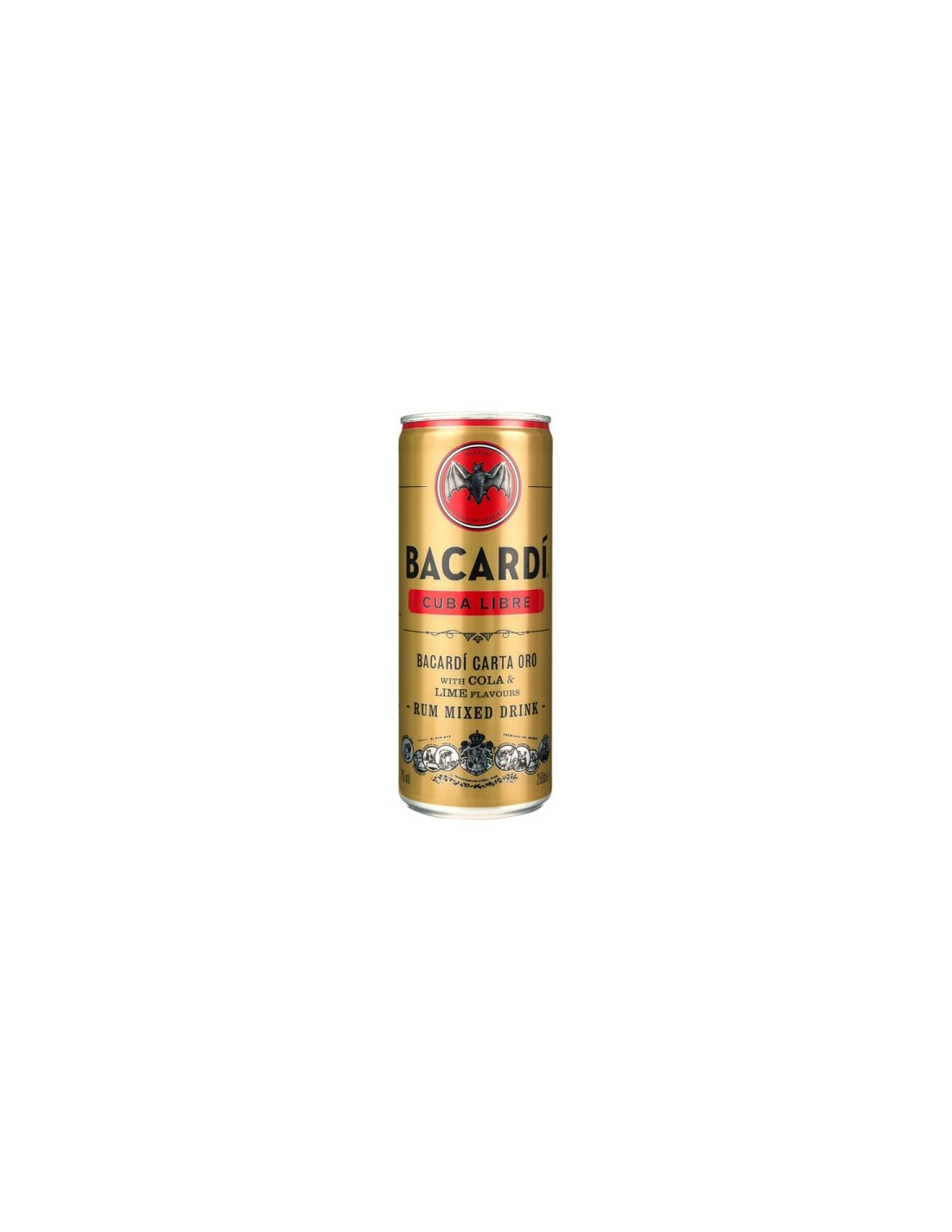 Cocktail Bacardi Cuba Libre & Cola, 7% alc., 0.25L, Puerto Rico alcooldiscount.ro
