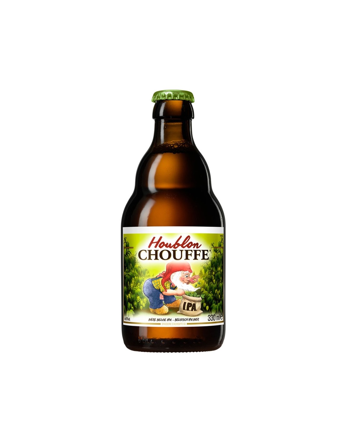 Bere blonda, nefiltrata Chouffe Houblon, 9% alc., 0.33L, Belgia alcooldiscount.ro