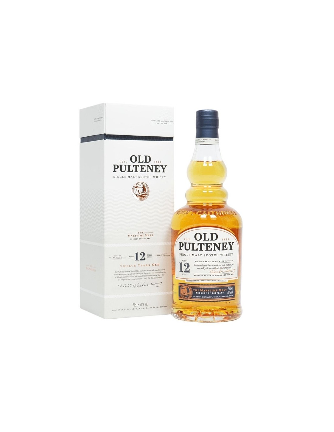 Whisky Old Pulteney 0.7L, 12 ani, 40% alc., Scotia alcooldiscount.ro