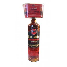 Black rum Bacardi Carta Fuego + 2 Glasses, 40% alc., 0.7L, Cuba