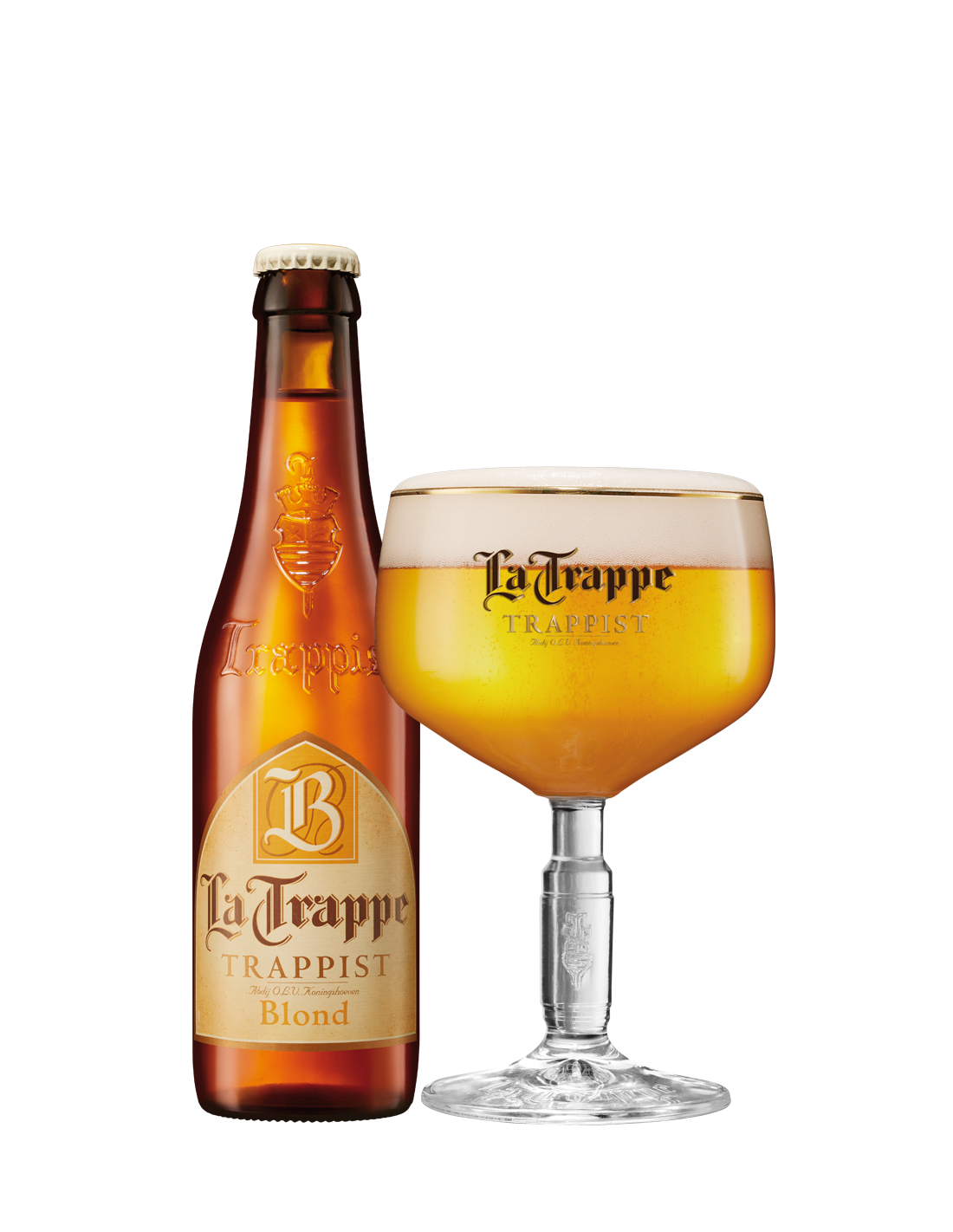 Bere blonda, filtrata La Trappe, 6.5% alc., 0.33L, Belgia