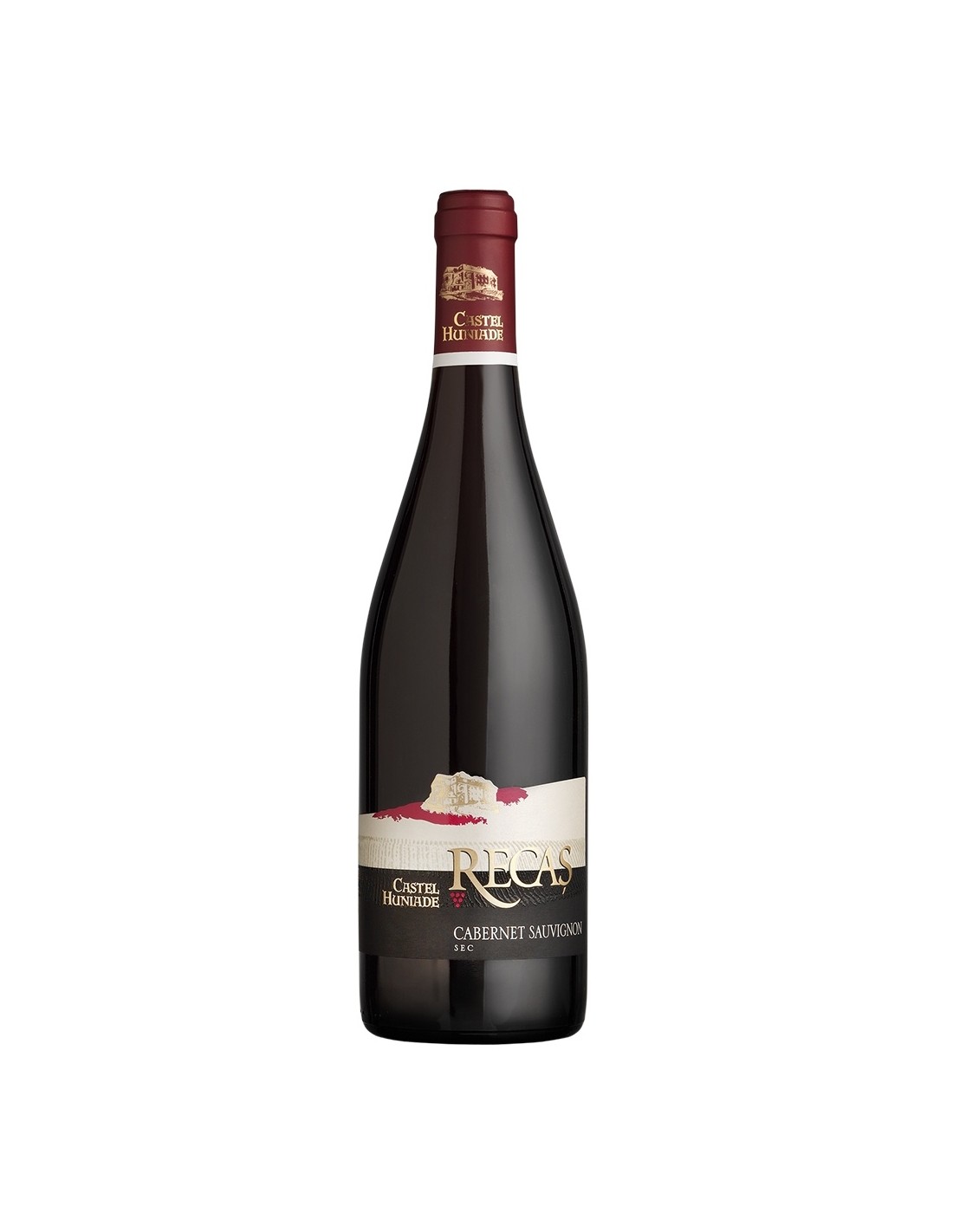 Vin rosu sec, Cabernet Sauvignon, Castel Huniade Recas, 0.75L, 14.5% alc., Romania