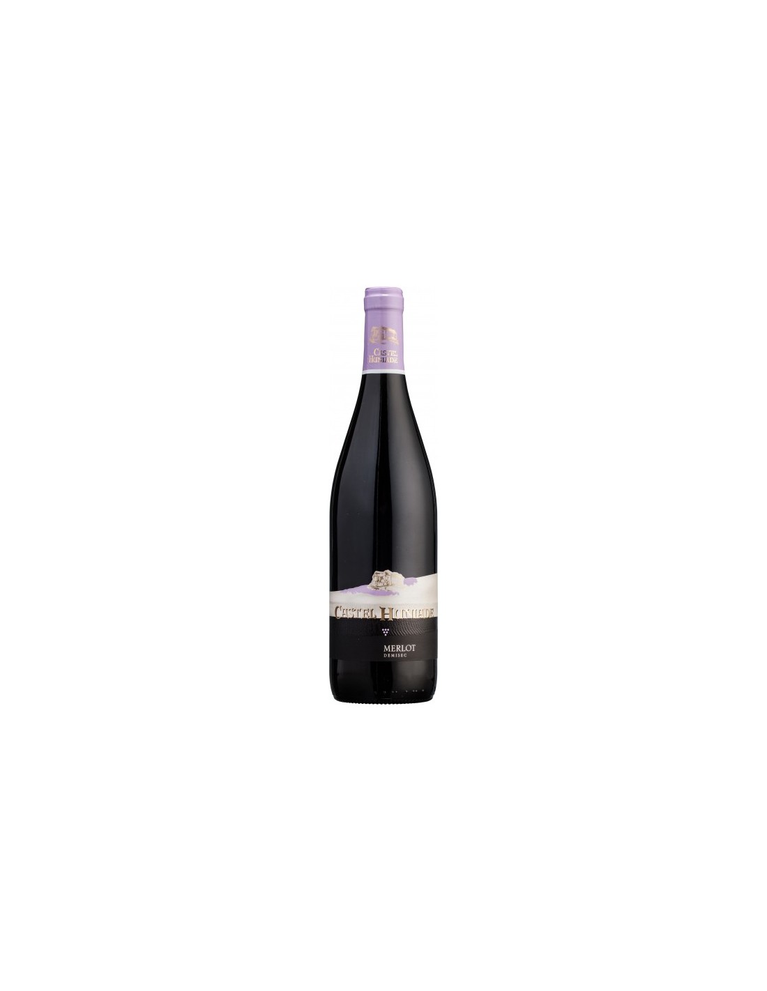 Vin rosu demisec, Merlot, Castel Huniade Recas, 0.75L, 12.5% alc., Romania alcooldiscount.ro