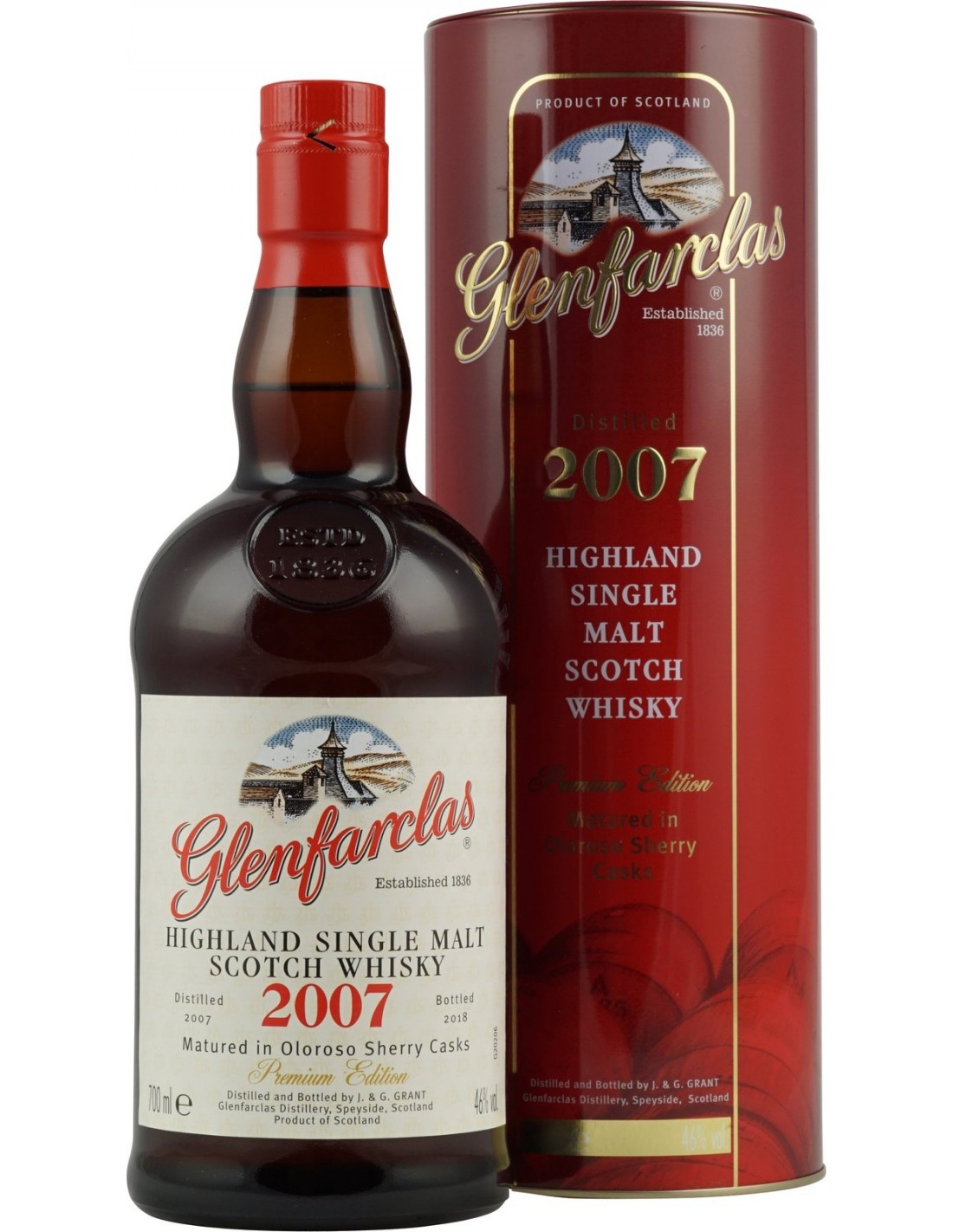 Whisky Glenfarclas Vintage, 2007, 43% alc., 0.7L, Scotia