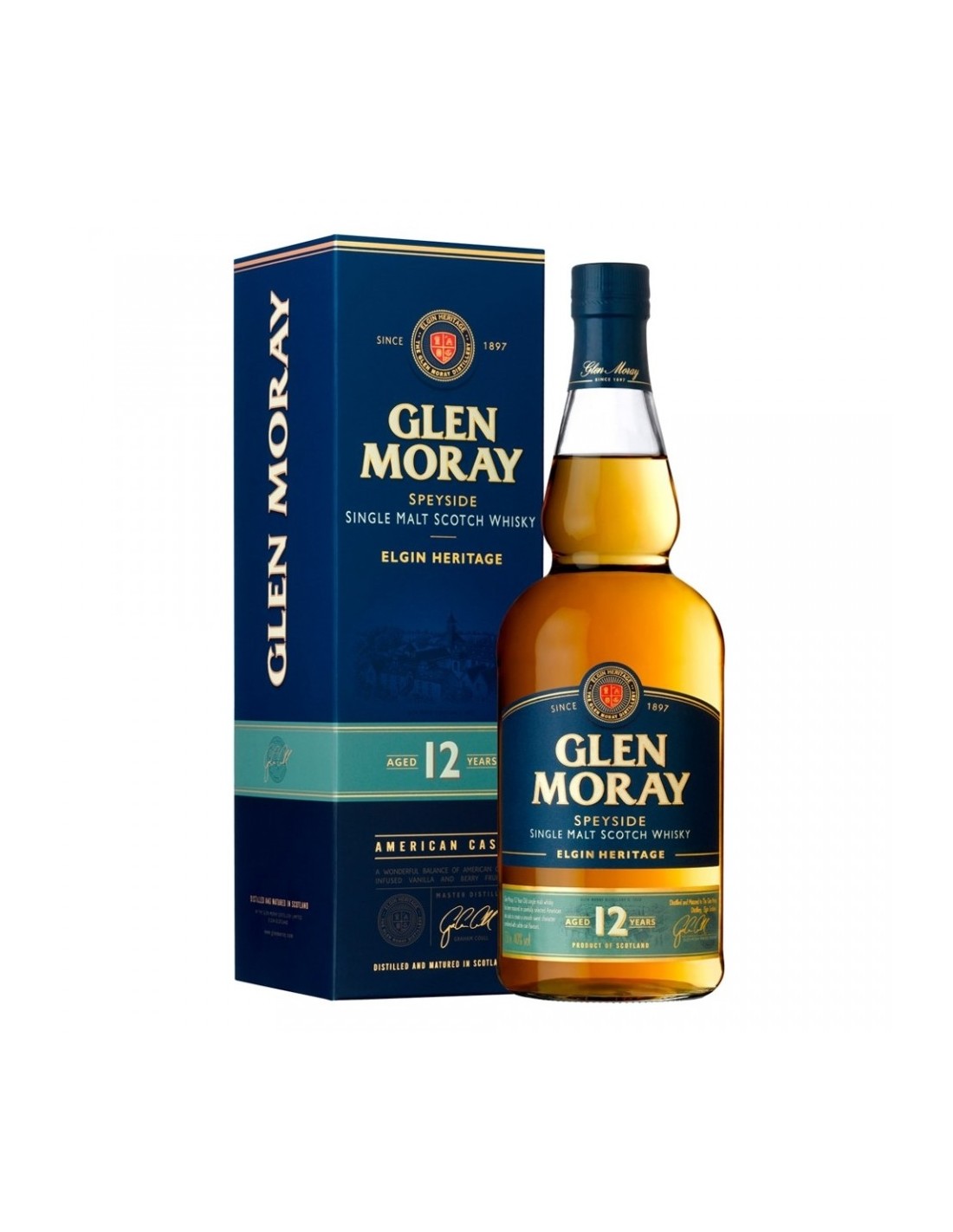Whisky Glen Moray, 0.7L, 12 ani, 40% alc., Scotia alcooldiscount.ro
