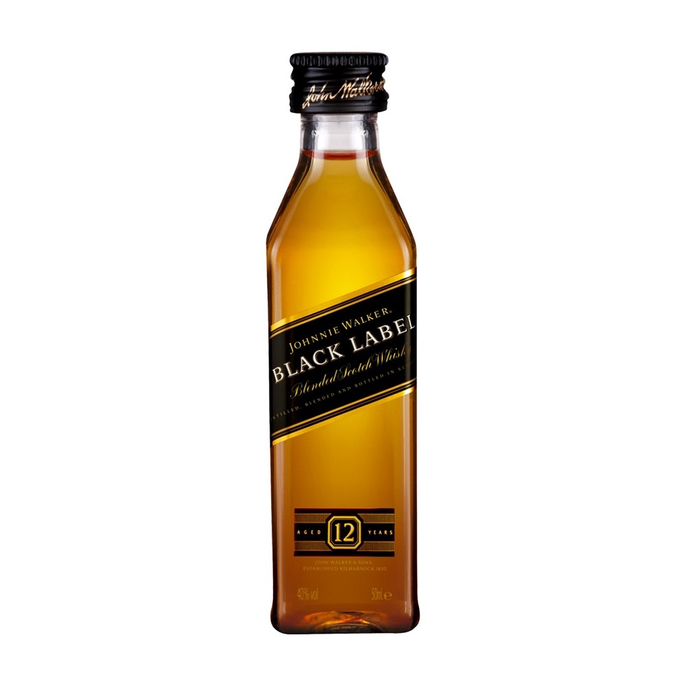 Whisky Johnnie Walker Black Label, 0.05L, 12 ani, 40% alc., Scotia