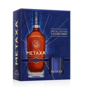 METAXA 12 ANI + GLASSES 0.7L