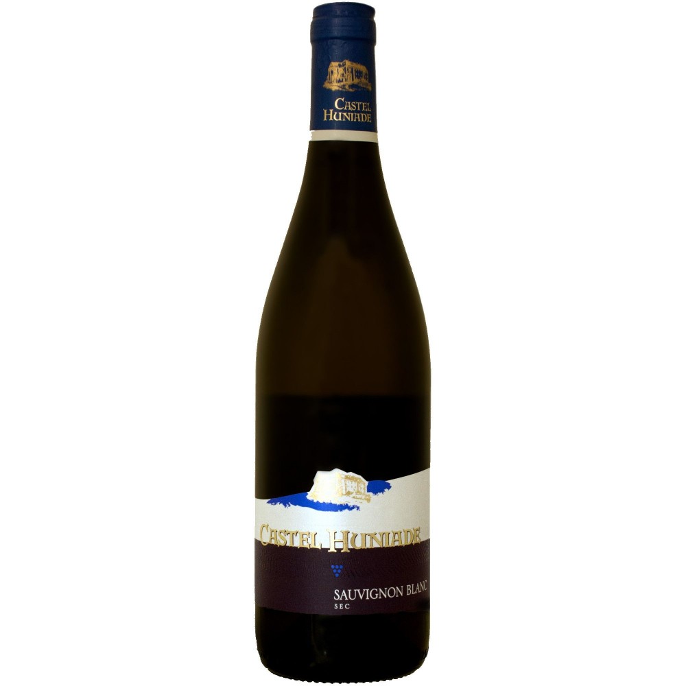 Vin alb sec, Sauvignon Blanc, Castel Huniade Recas, 0.75L, 12.5% alc., Romania