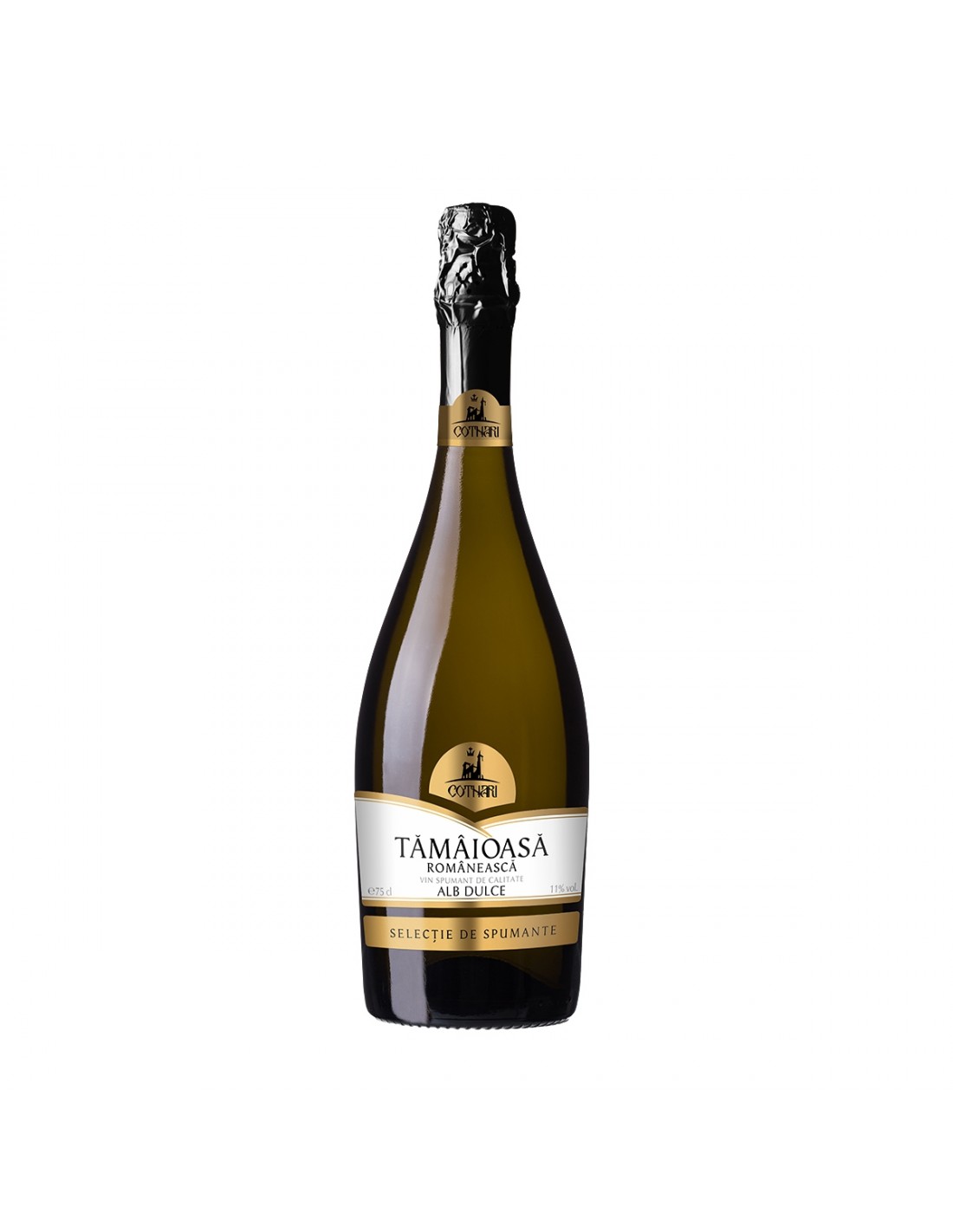 Vin spumant alb dulce, Tamaioasa Romaneasca, Cotnari, 11% alc., 0.75 L, Romania alcooldiscount.ro