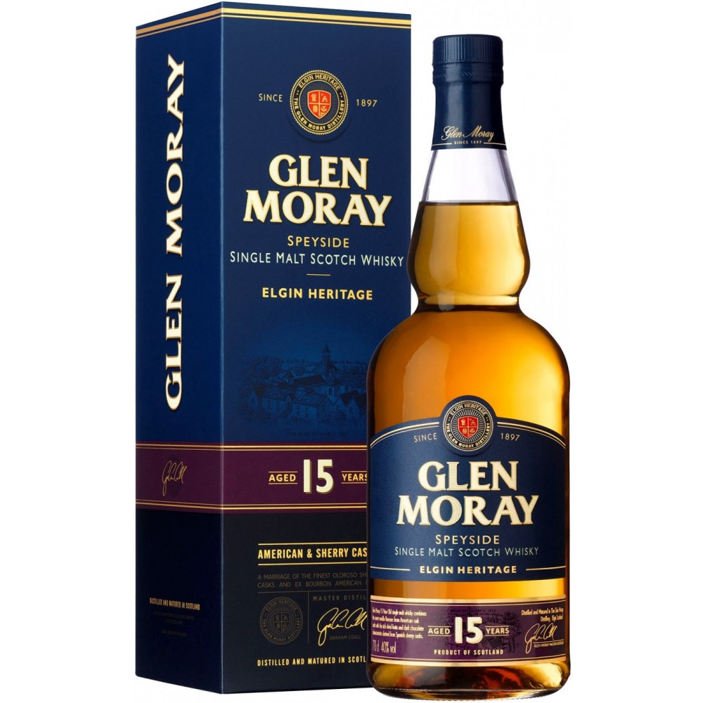 Whisky Glen Moray, 0.7L, 15 ani, 40% alc., Scotia
