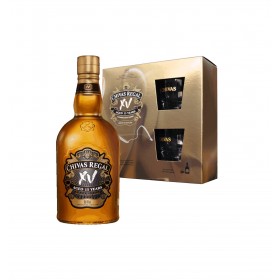 Blended Whisky Chivas Regal + 2 Glasses, 15 years, 40% alc., 0.7L, Scotland