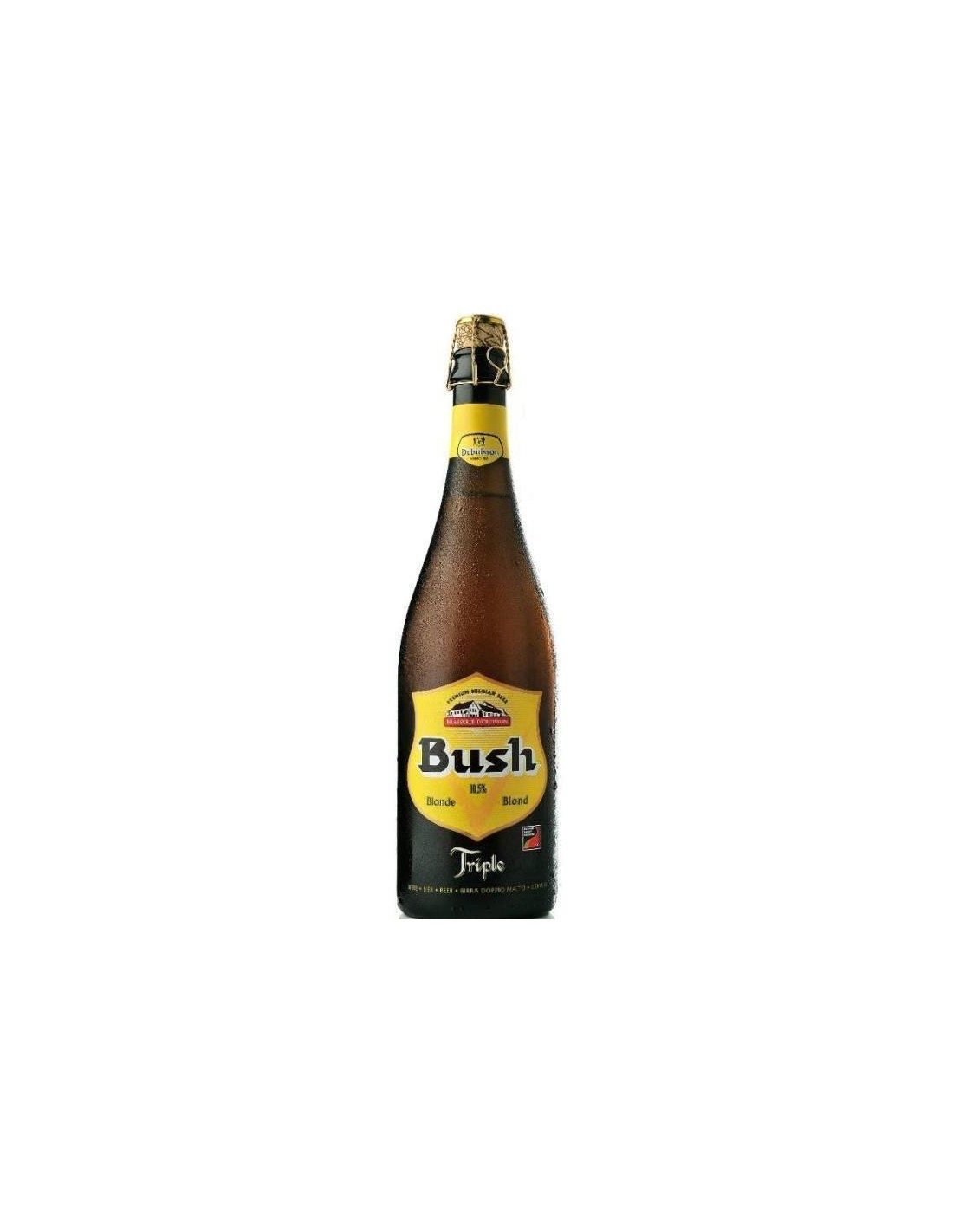 Bere blonda, filtrata Bush, 10.5% alc., 0.75L, Belgia alcooldiscount.ro