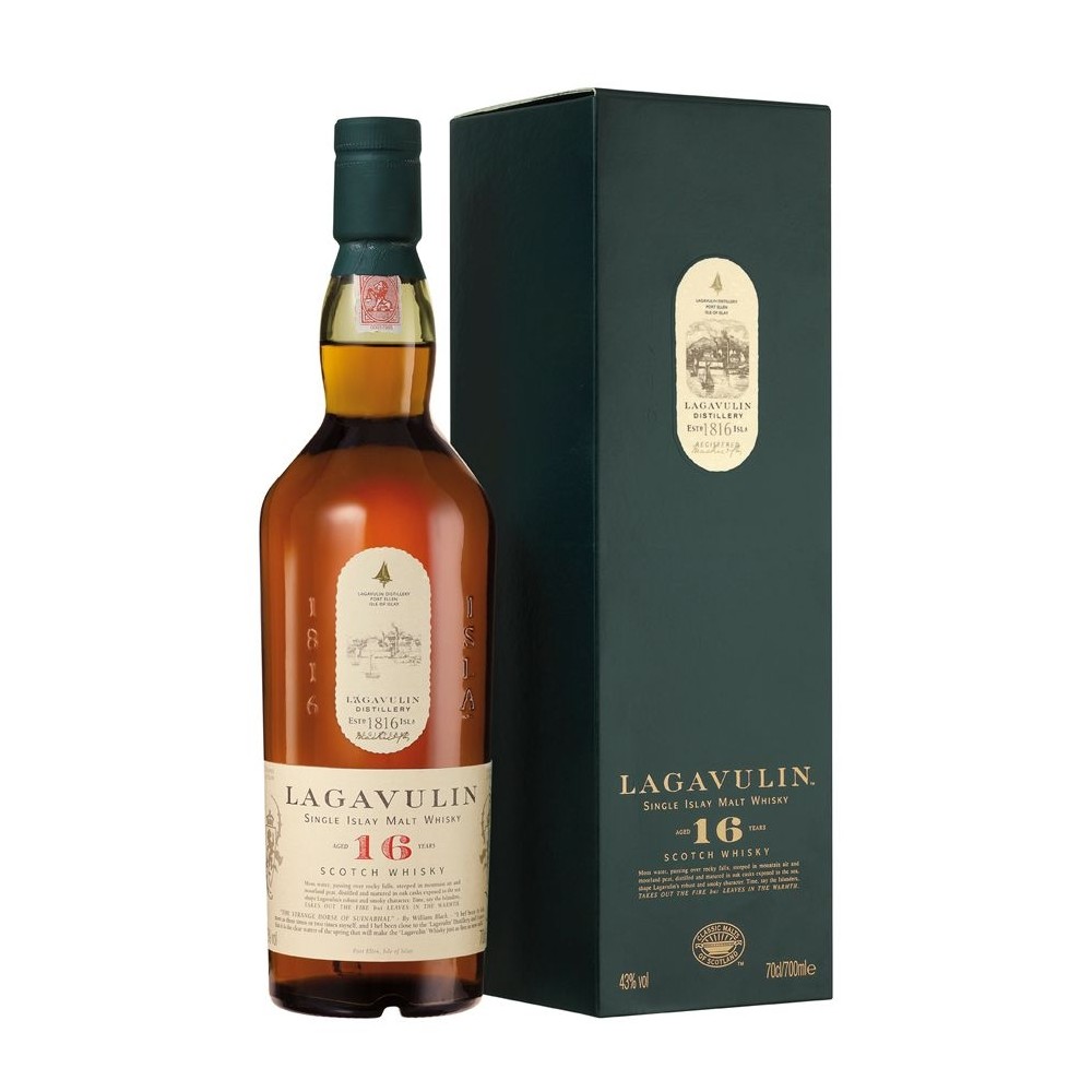 Whisky Lagavulin Single Malt, 0.7L, 43% alc.,16 ani, Scotia 0.7L