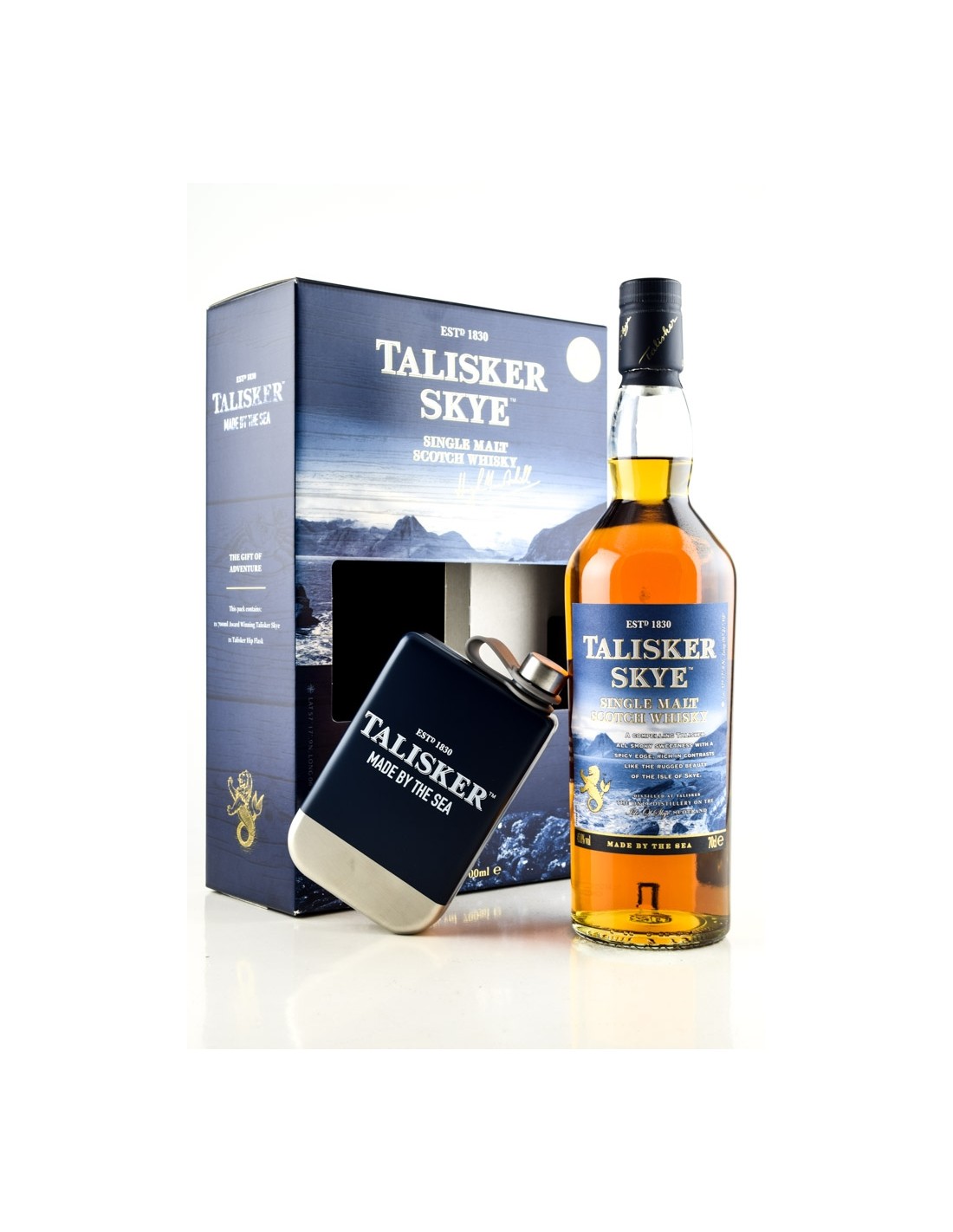 Whisky Talisker Skye + Hipflask, 45.80% alc., 0.7L, Scotia