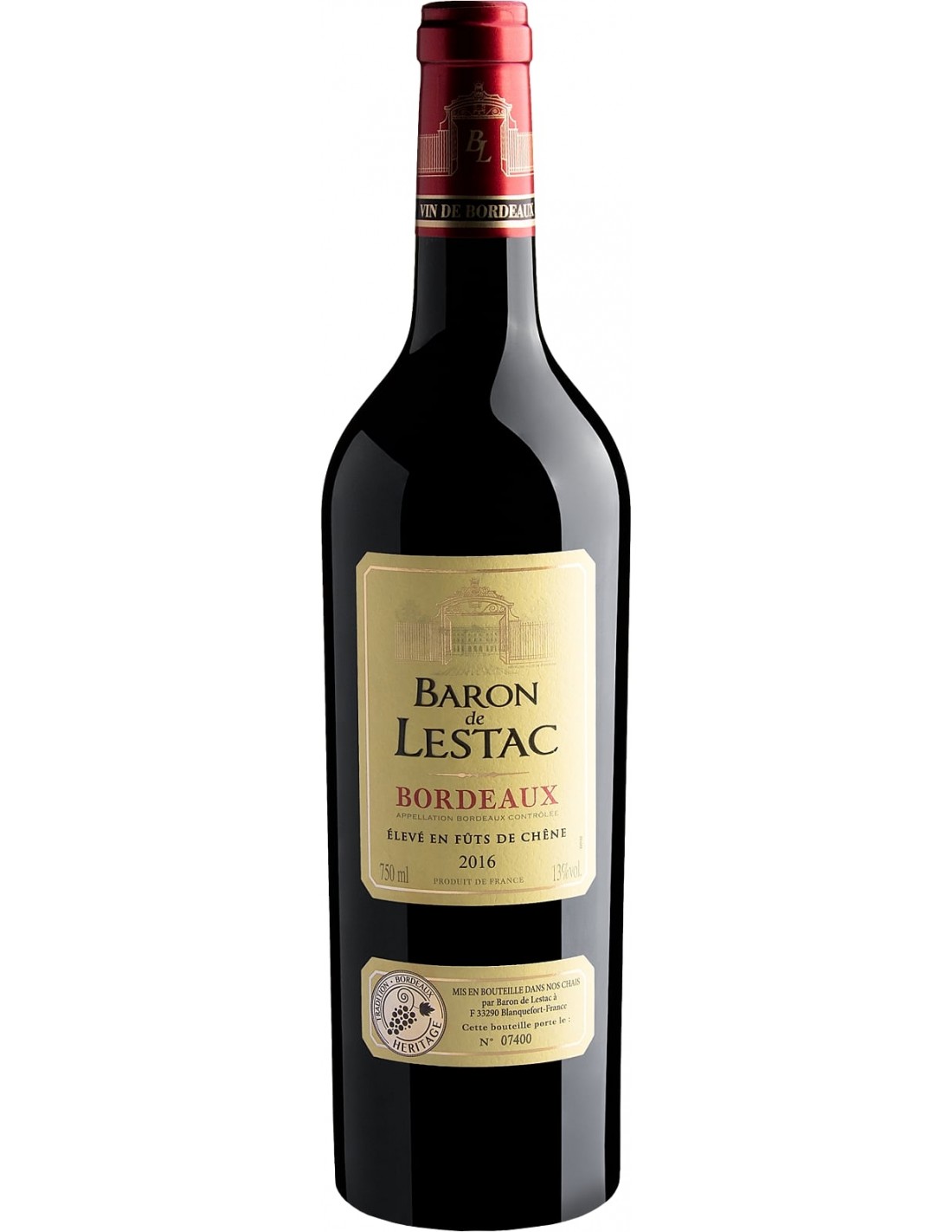 Vin rosu, Baron de Lestac Bordeaux, 0.75L, 13% alc., Franta alcooldiscount.ro