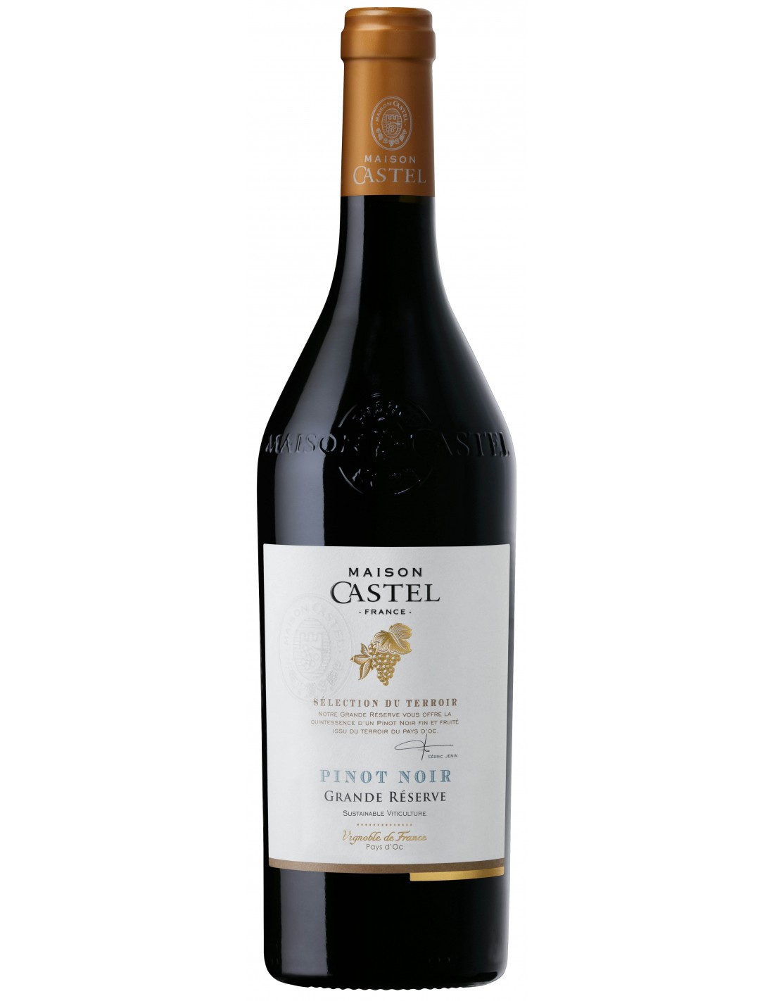 Vin rosu sec, Pinot Noir, Maison Castel Grande Réserve Pays d'Oc, 13.5% alc., 0.75L, Franta