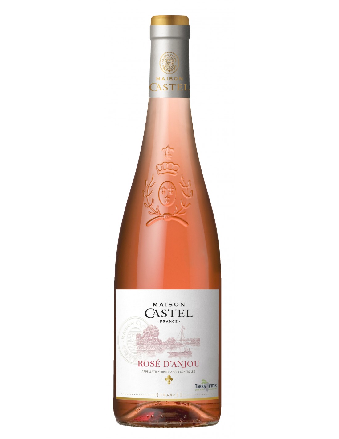 Vin roze sec, D'anjou, Maison Castel Pays d'Oc, 10.5% alc., 0.75L, Franta