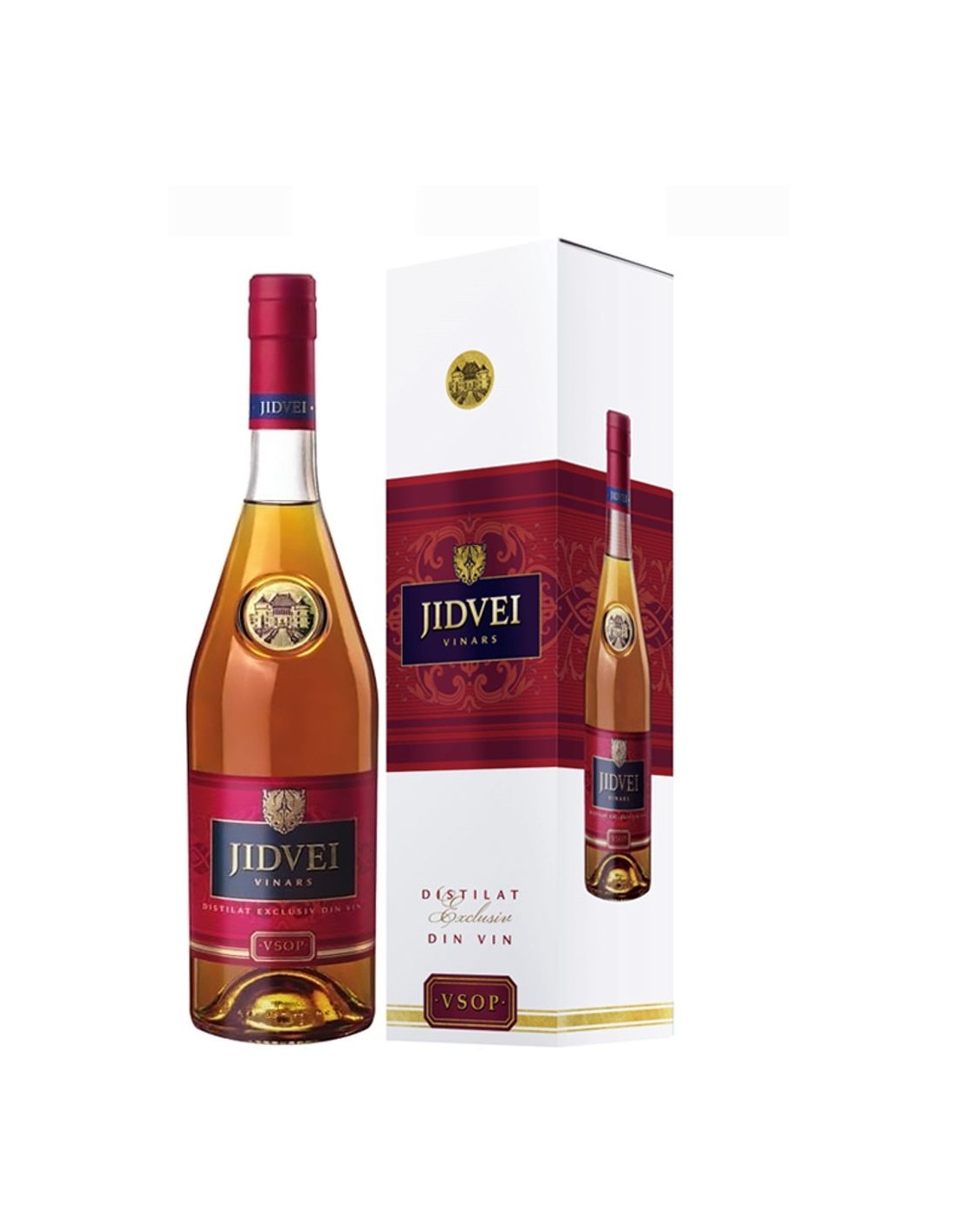 Brandy Jidvei Vinars Tarnave VSOP + cutie 42% alc., 0.7L, Romania alcooldiscount.ro