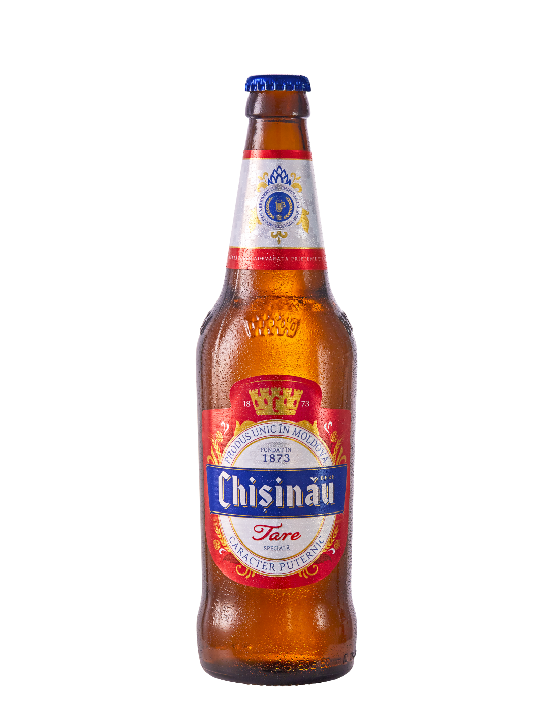Bere blonda Chisinau tare, 7% alc., 0.5L, Republica Moldova alcooldiscount.ro
