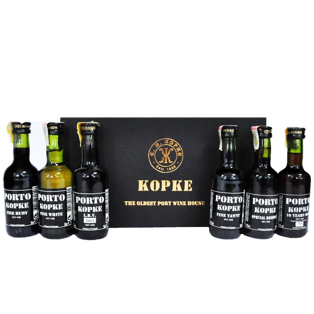 Vin porto Kopke, kit 6 miniaturi, 0.05L, 20% alc., Portugalia 0.05L