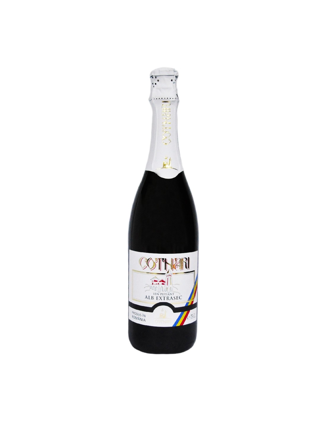 Vin petiant alb extrasec Cotnari, 11% alc., 0.75L, Romania alcooldiscount.ro