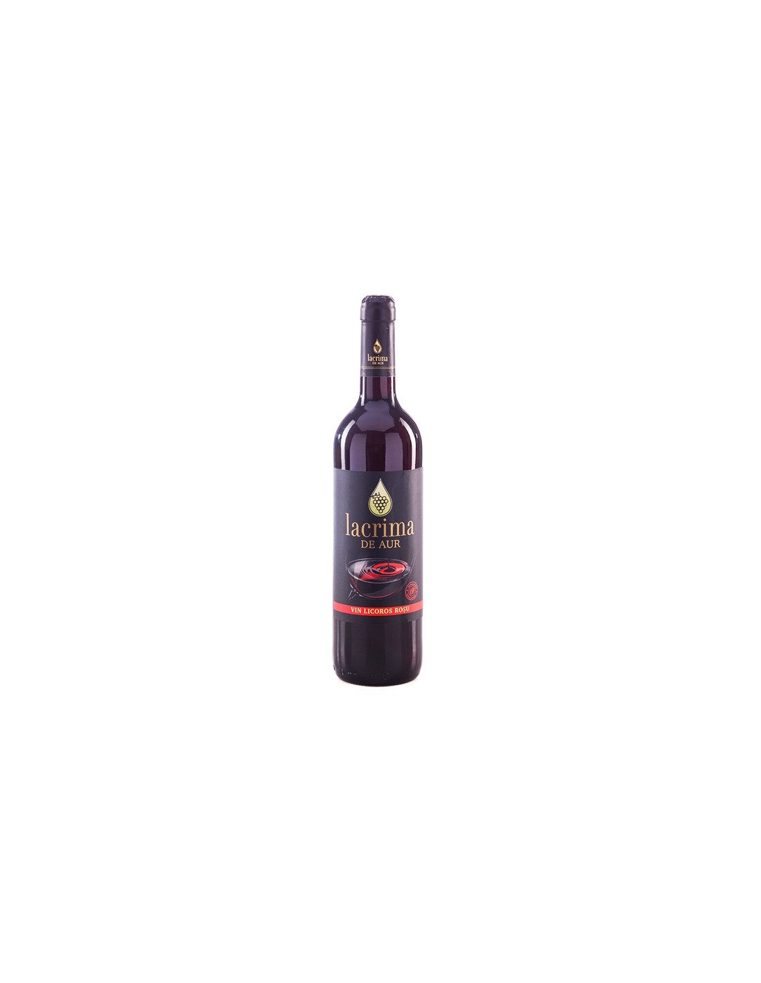 Vin licoros rosu Lacrima de Aur, 15% alc., 0.75L, Romania