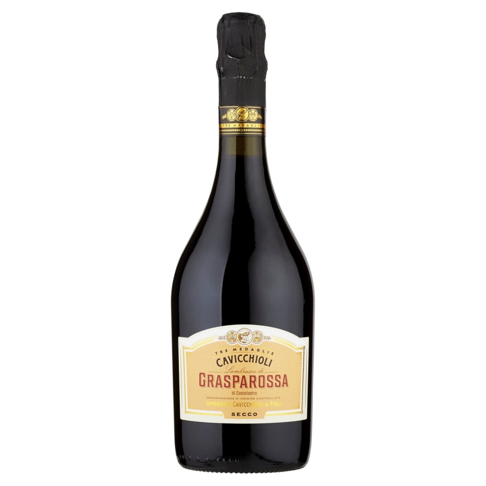 Vin frizzante rosu Cavicchioli Lambrusco di Grasparossa Secco, 0.75L, 11% alc., Italia 0.75L