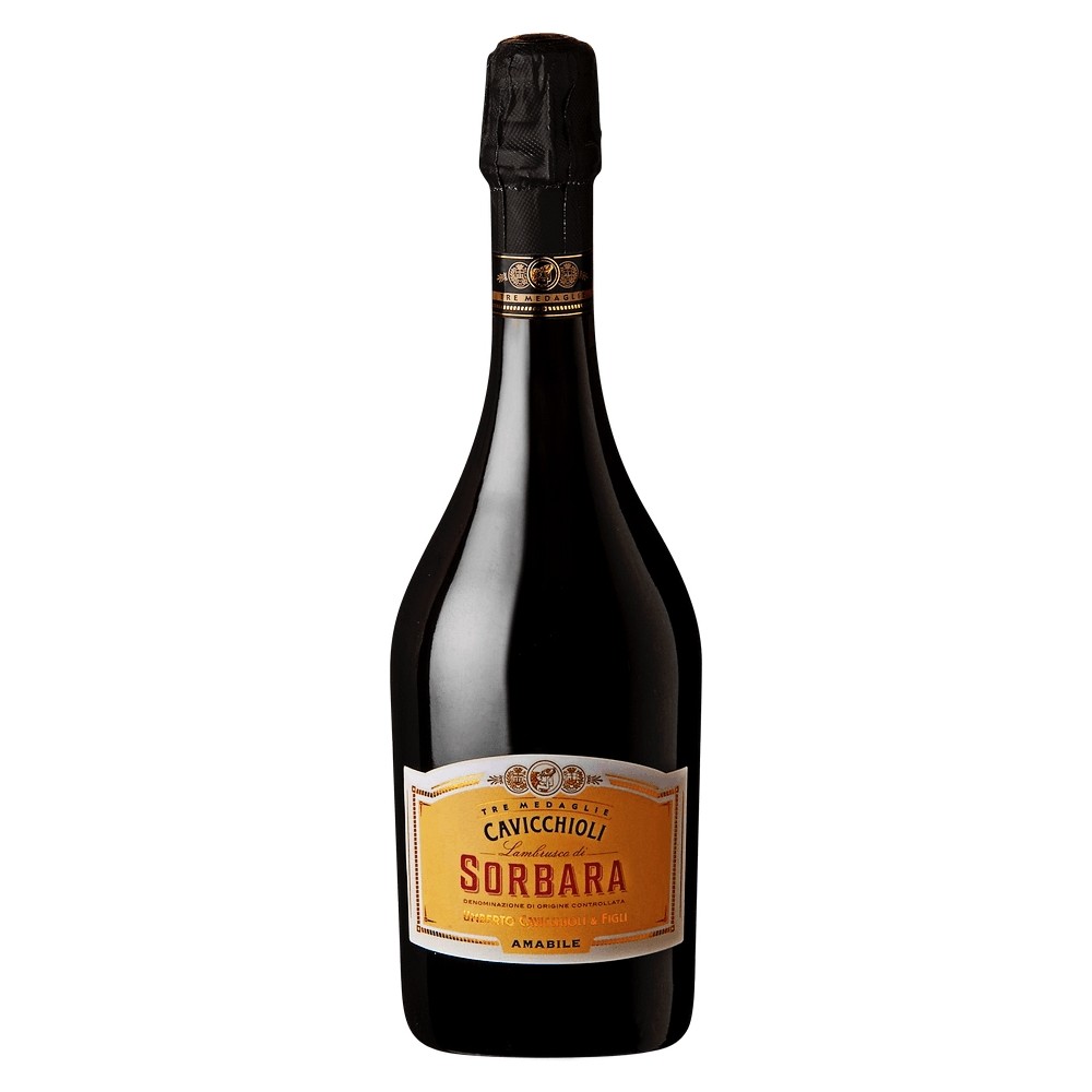 Vin frizzante rosu Cavicchioli Lambrusco di Sorbara Amabile, 0.75L, 8% alc., Italia 0.75L