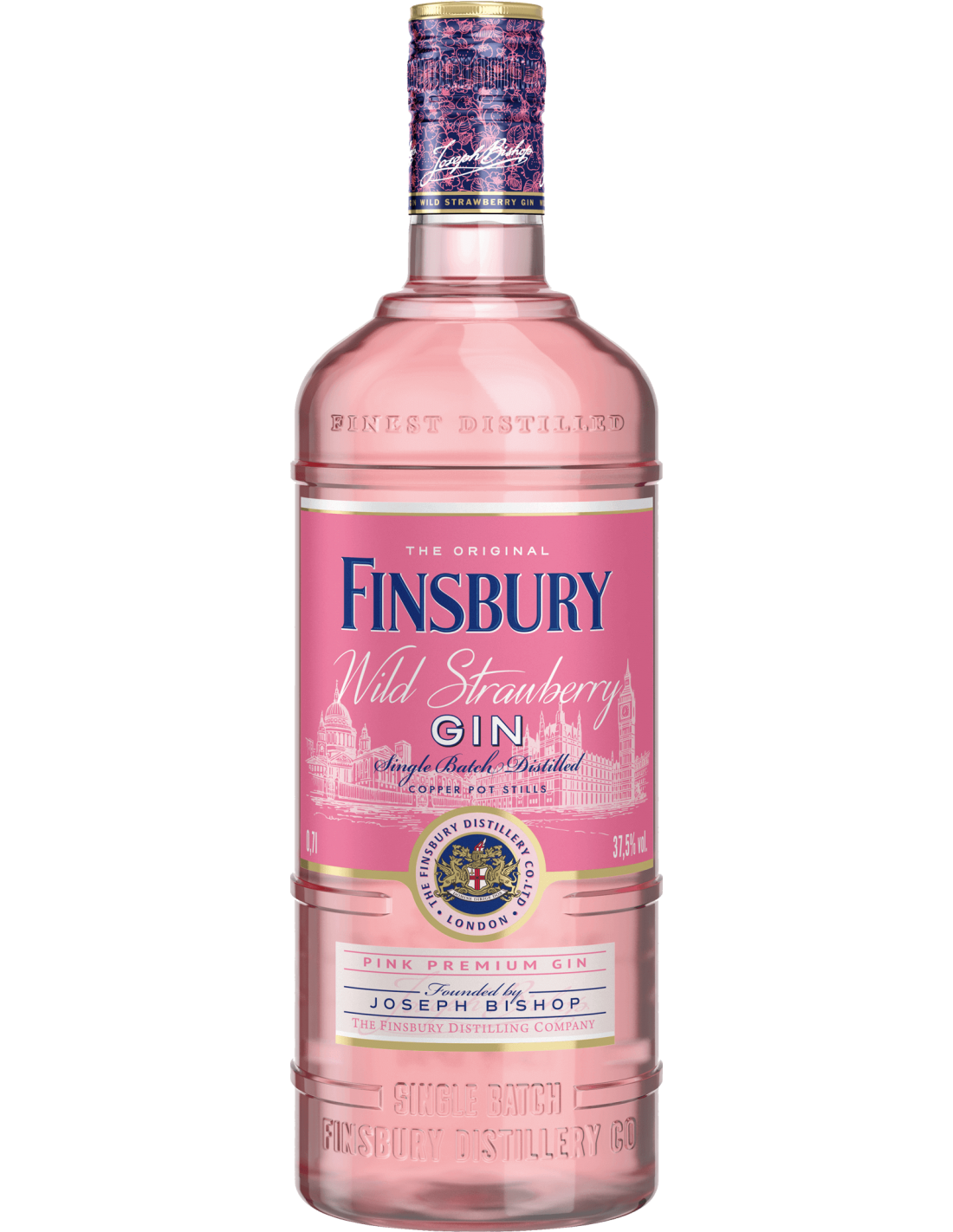 Gin Finsbury Wild Strawberry, 37.5% alc., 0.7L, Anglia