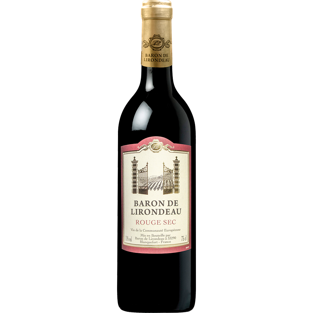 Vin rosu sec, Cupaj, Baron de Lirondeau, 0.75L, 11% alc., Franta
