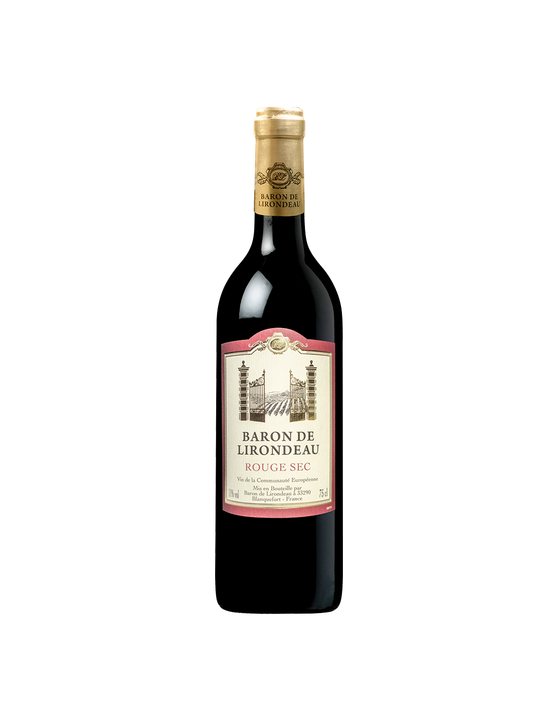 Vin rosu sec Baron de Lirondeau, 0.75L, 11% alc., Franta alcooldiscount.ro