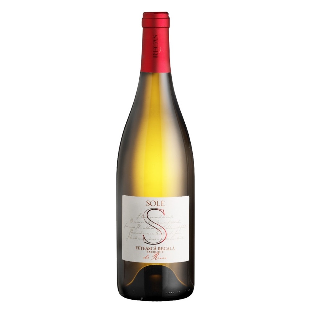 Vin alb sec, Feteasca Regala, Sole Recas, 0.75L, 13.5% alc., Romania
