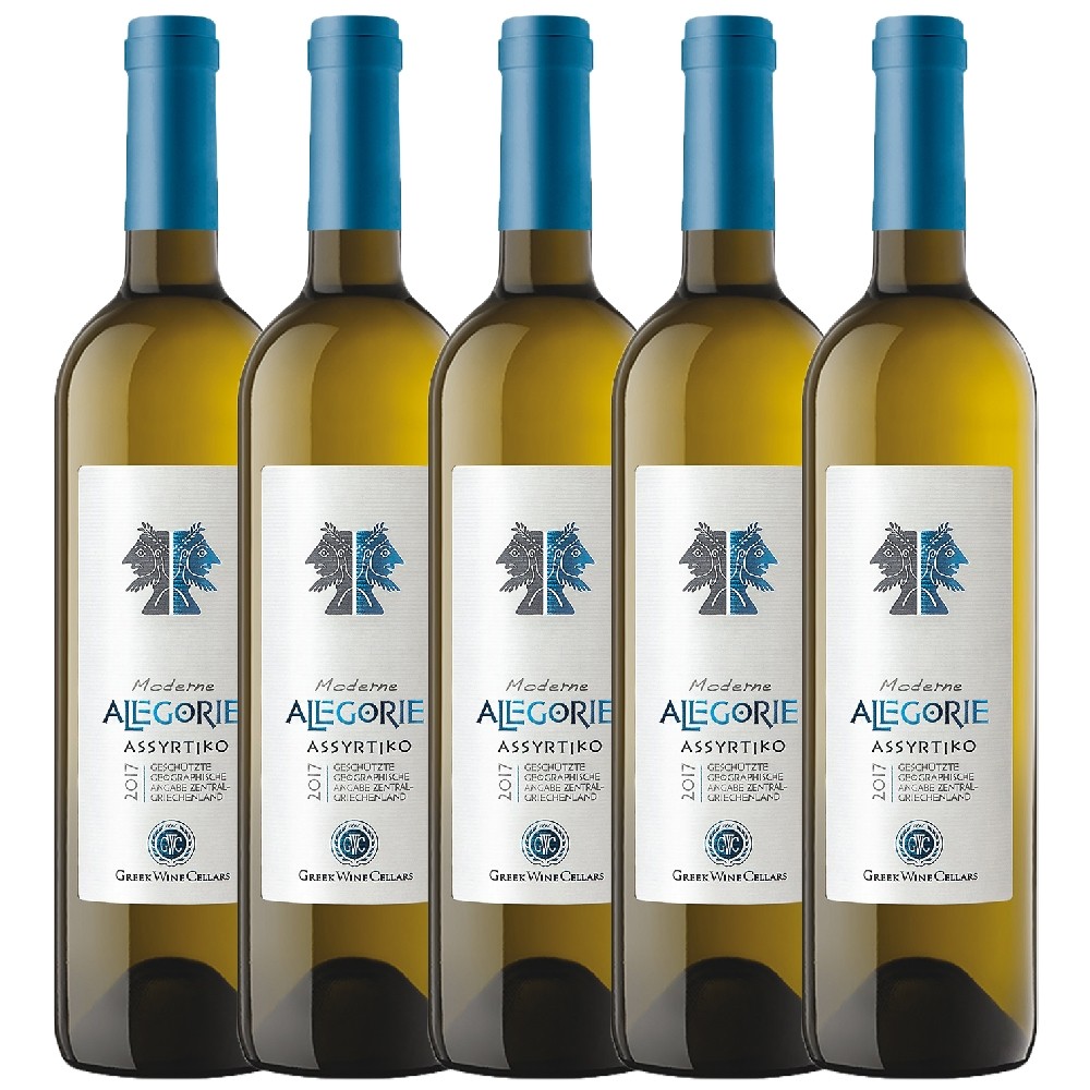 Pachet 5 sticle Vin alb, Allegorie Assyrtiko White, 0.75L, Grecia 0.75L
