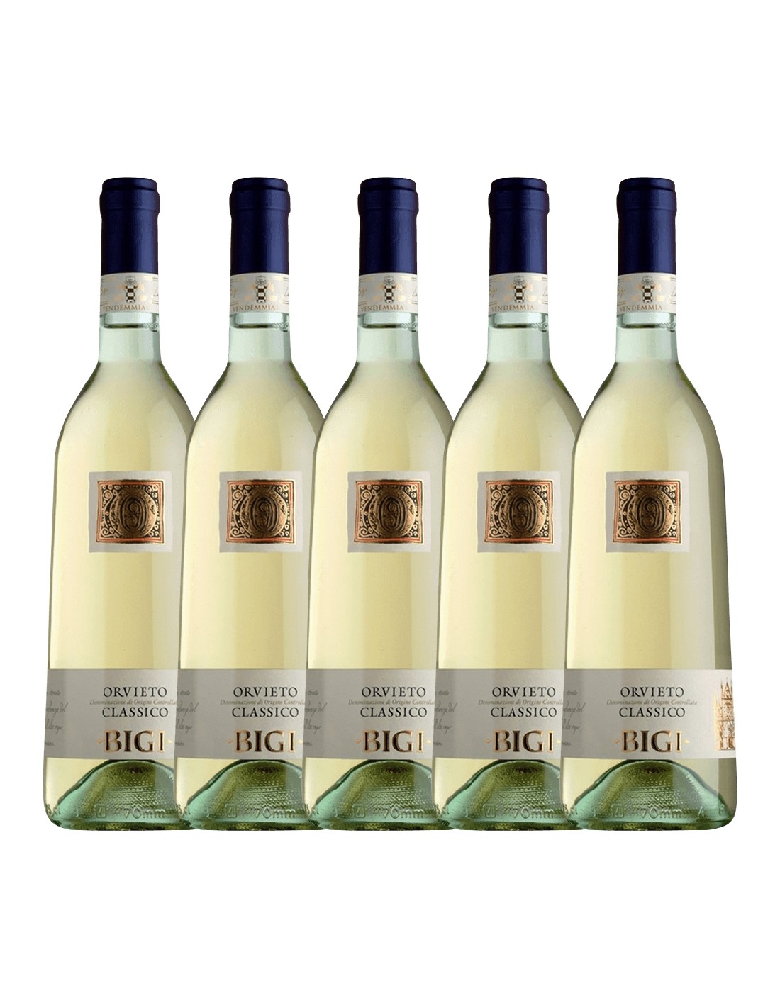 Pachet 5 sticle Vin alb, Bigi Orvieto, 0.75L, 12.5% alc., Italia