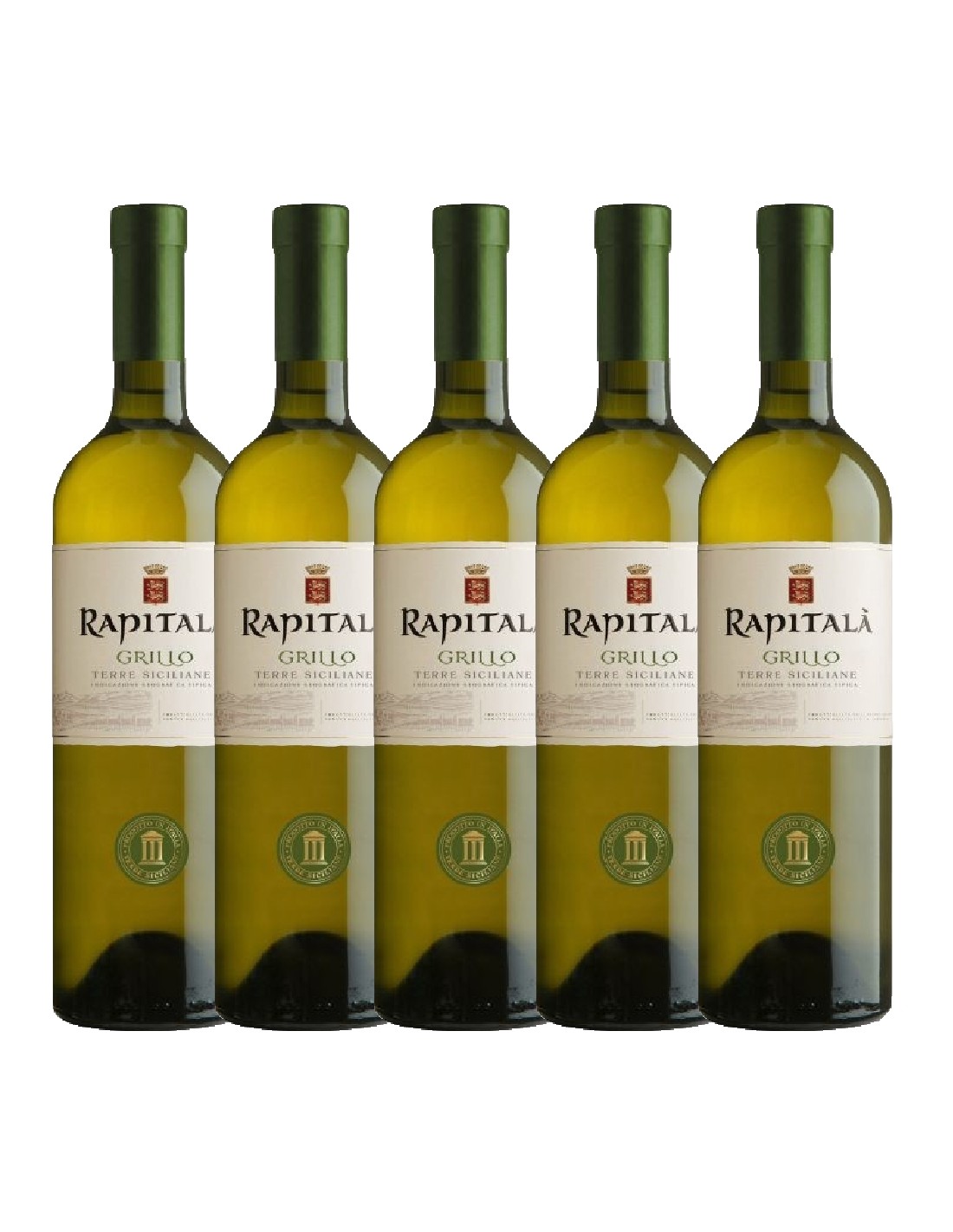 Pachet 5 sticle Vin alb, Grillo, Rapitala Sicilia, 0.75L, 13% alc., Italia